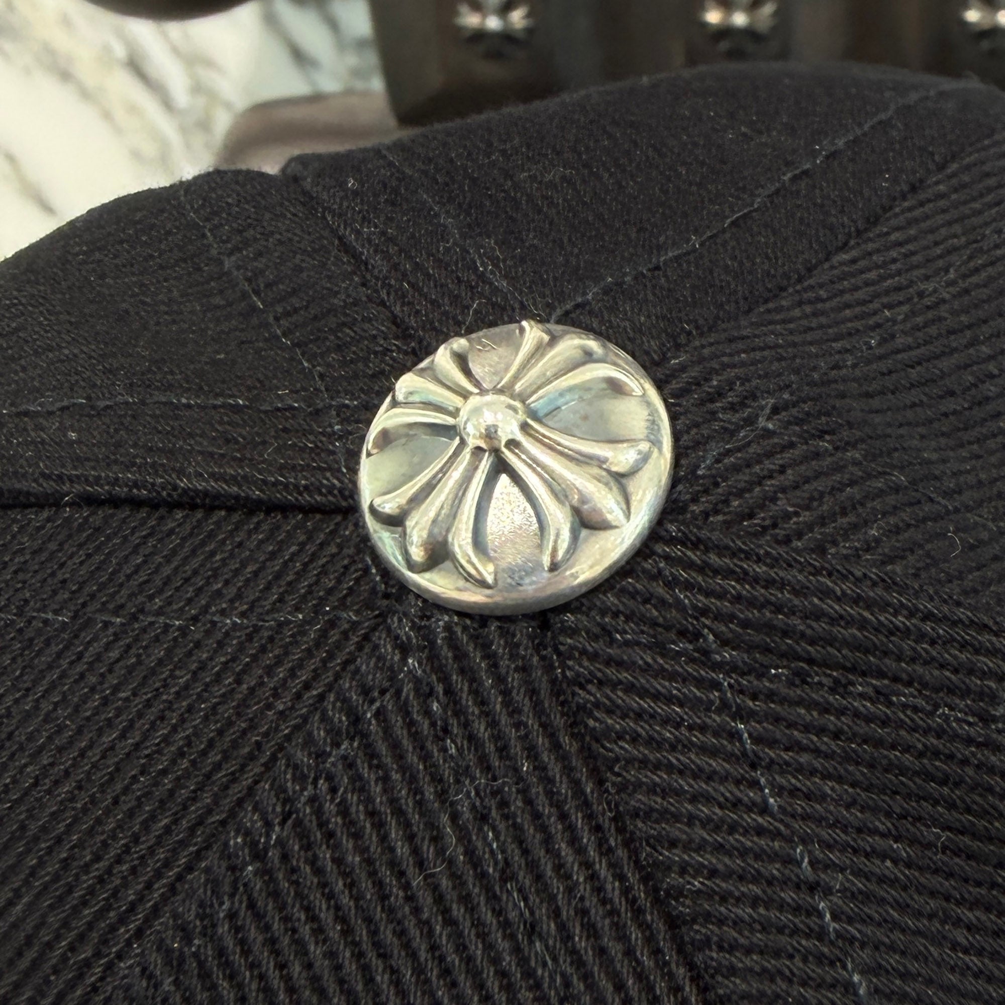 CHROME HEARTS Dagger Denim Baseball Cap Size ONE SIZE (51-61) クロムハーツ ダガーデニム ベースボースキャップ サイズONE SIZE (51-61)