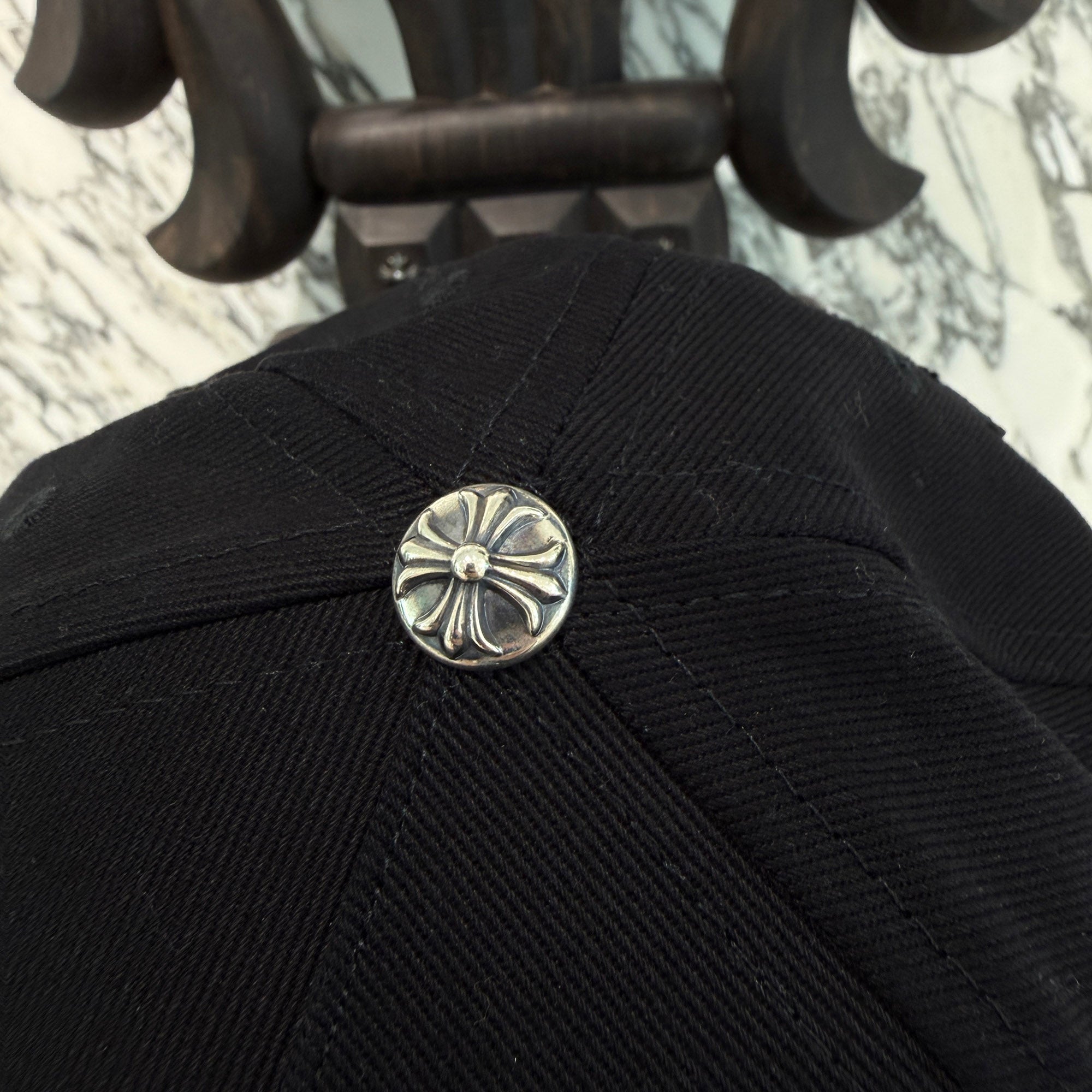 CHROME HEARTS RS3 Cross Embroidery Trucker Cap Size ONE SIZE (51