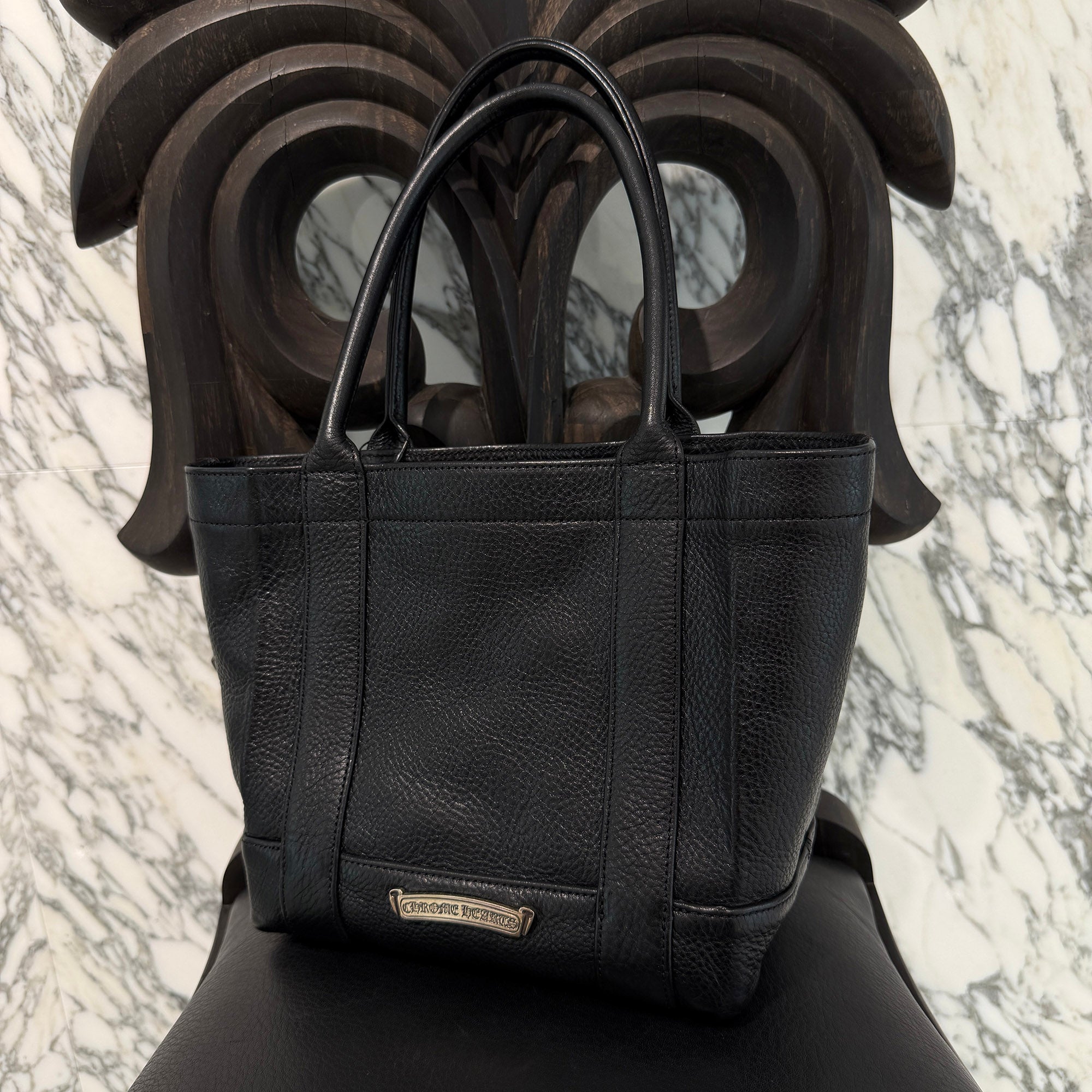 CHROME HEARTS Leather Tote Mini Bag クロムハーツ レザー トート