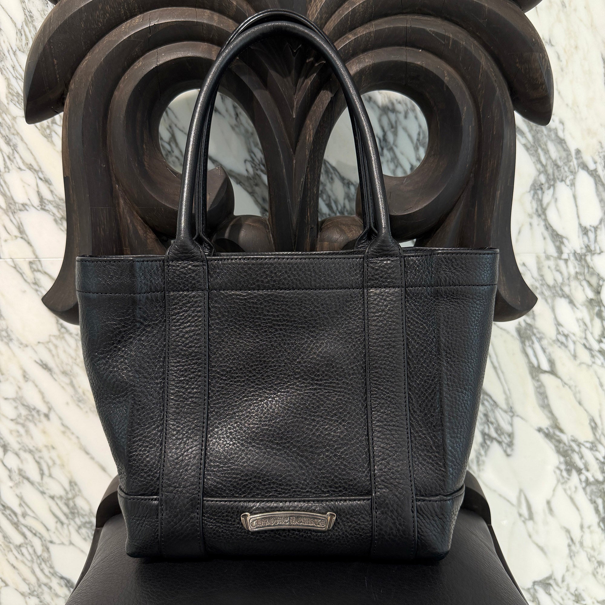 CHROME HEARTS Leather Tote Mini Bag クロムハーツ レザー トート