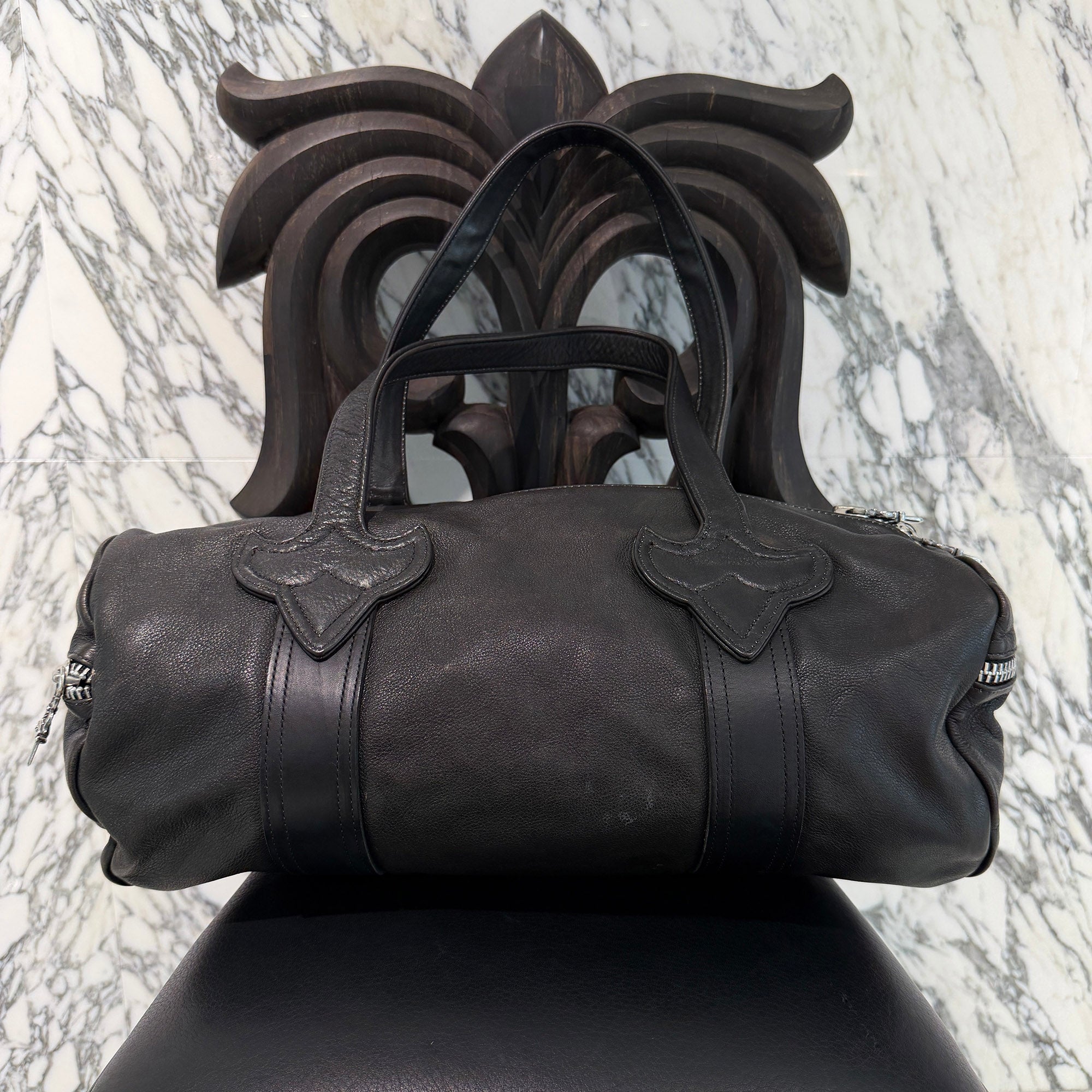 CHROME HEARTS Leather Duffle Bag  クロムハーツ レザーダッフルバッグ