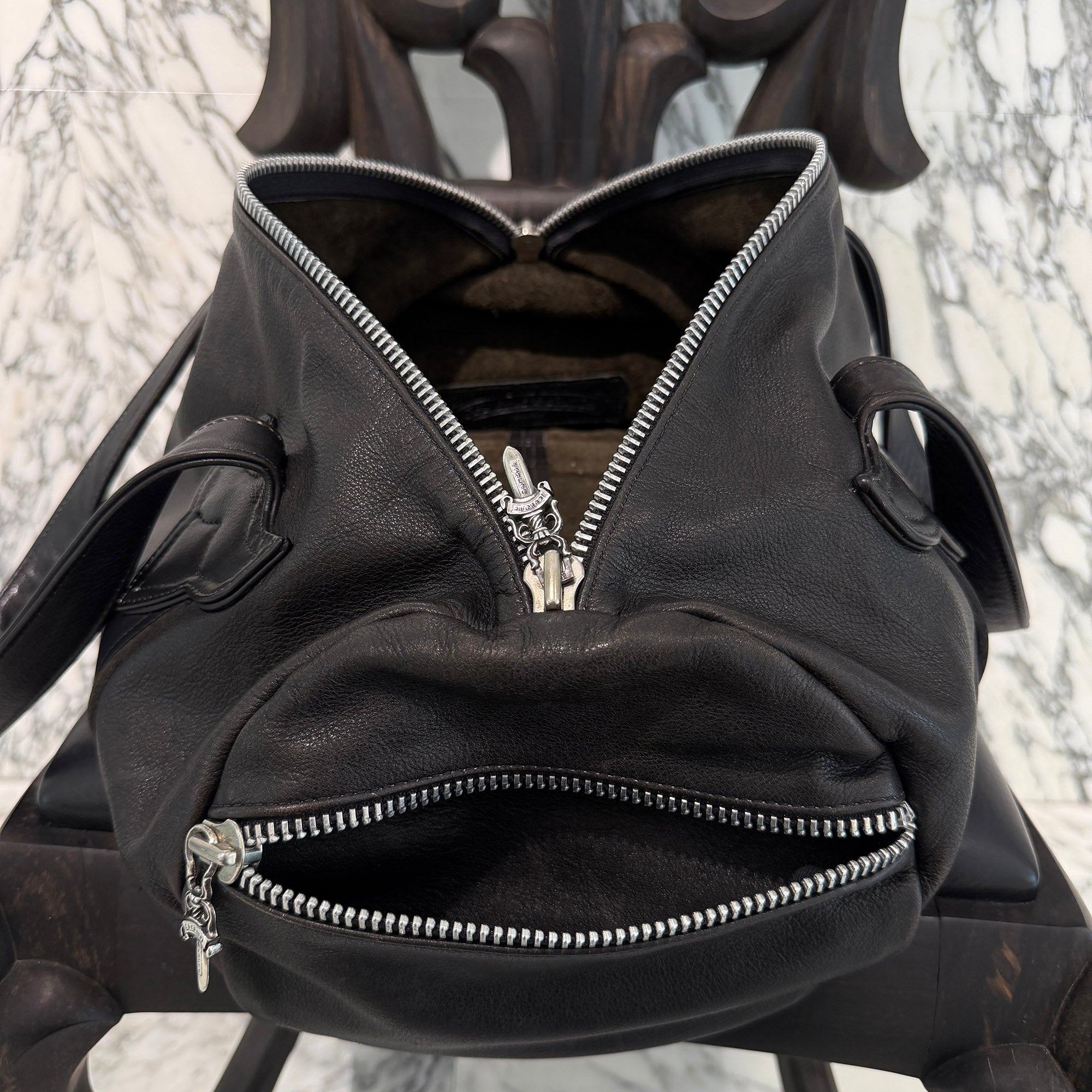 CHROME HEARTS Leather Duffle Bag  クロムハーツ レザーダッフルバッグ