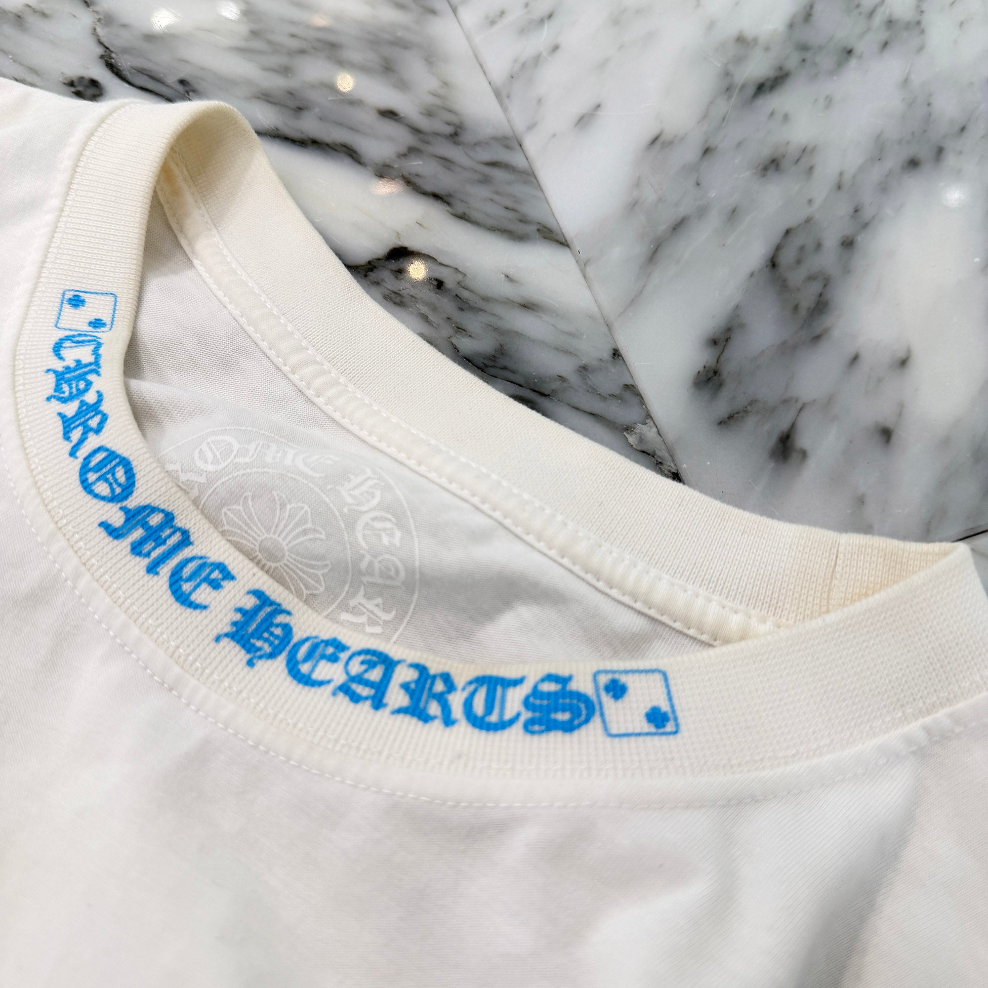 CHROME HEARTS Las Vegas Limited Neck Logo Dice Print Long Sleeve Tee Size XL クロムハーツ ラスベガス限定 ネックロゴ ダイス プリント ロングスリーブ Tシャツ サイズXL