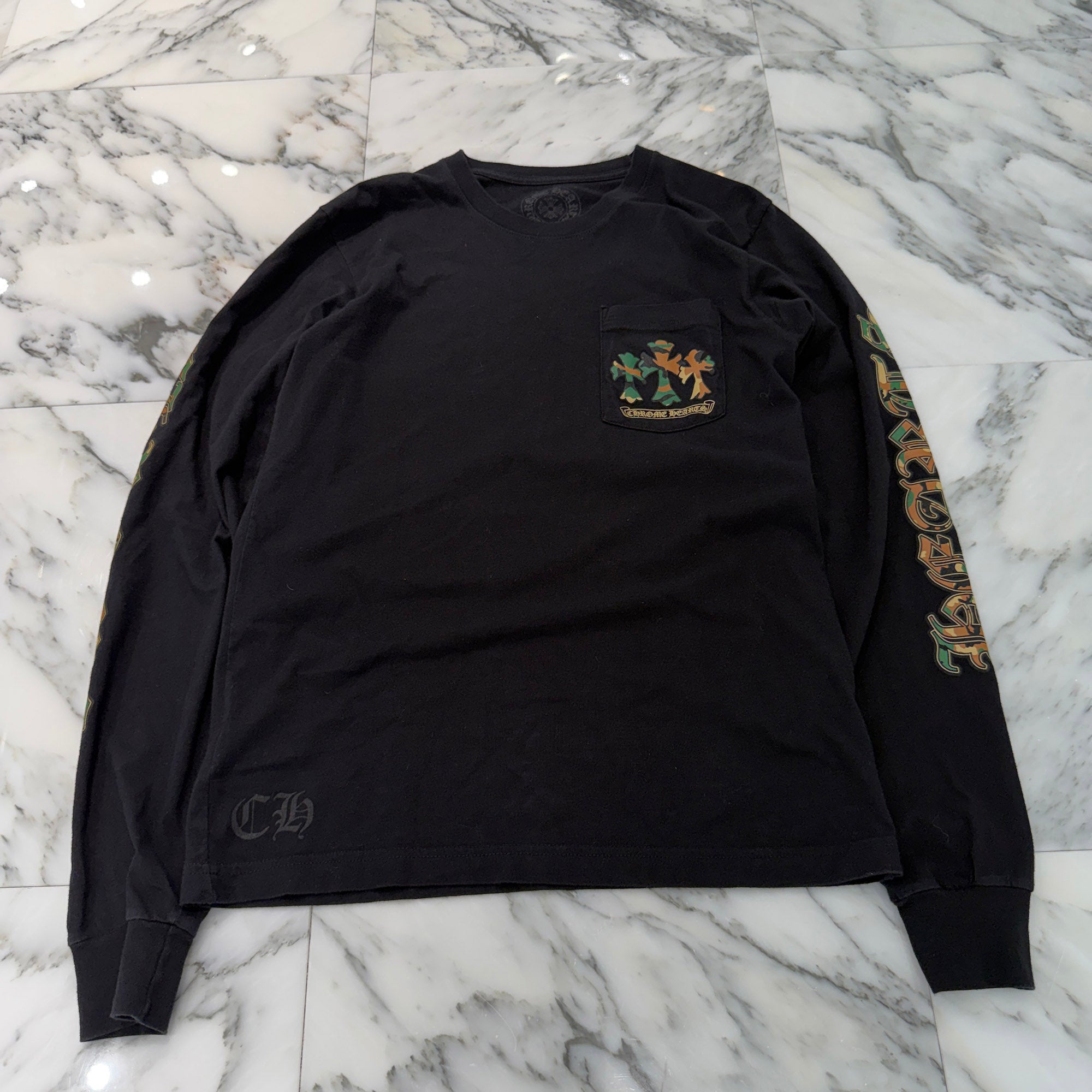 CHROME HEARTS Camo Horseshoe Long Sleeve Tee Size M クロムハーツ カモ ホースシュー ロングスリーブ ティーシャツ サイズM