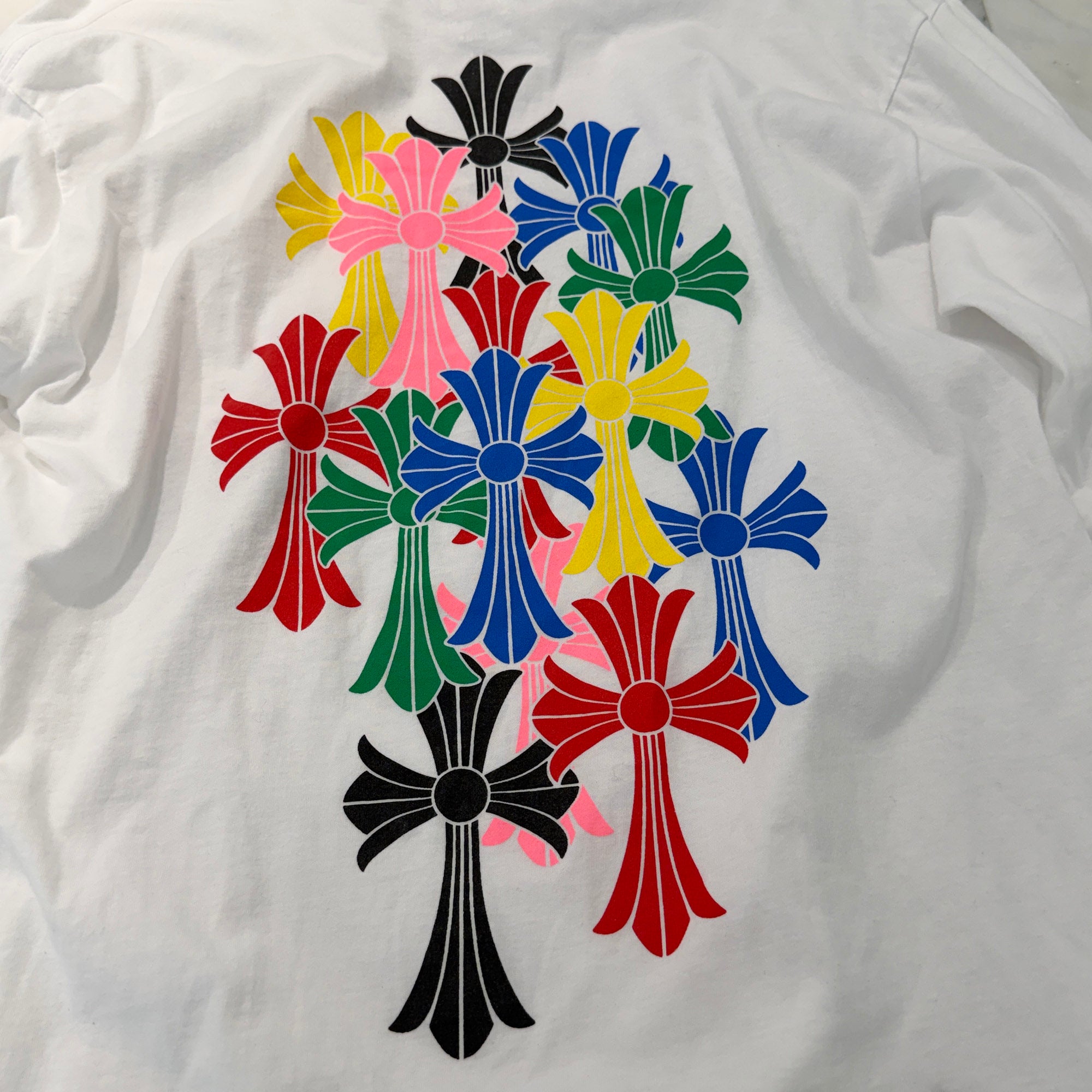 CHROME HEARTS Multicolor Cemetery Cross Long Sleeve Tee Size L クロムハーツ マルチカラー セメタリークロス ロングスリーブTシャツ サイズL
