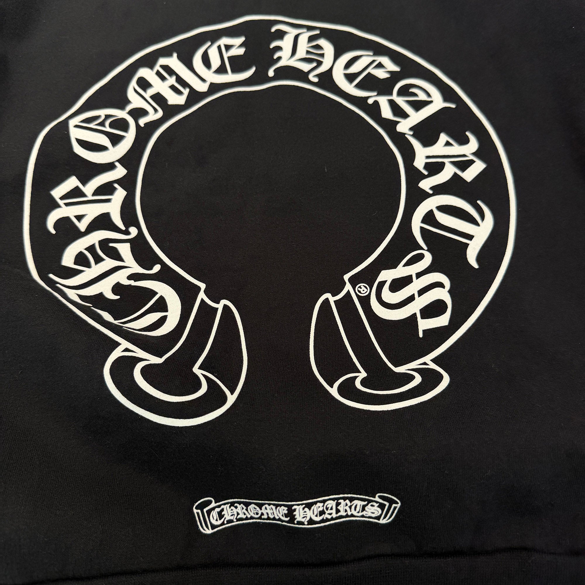 CHROME HEARTS Floral Cross Horseshoe Crewneck Sweat Shirts Size M クロムハーツ フローラルクロス ホースシュー クルーネック スウェットシャツ サイズM
