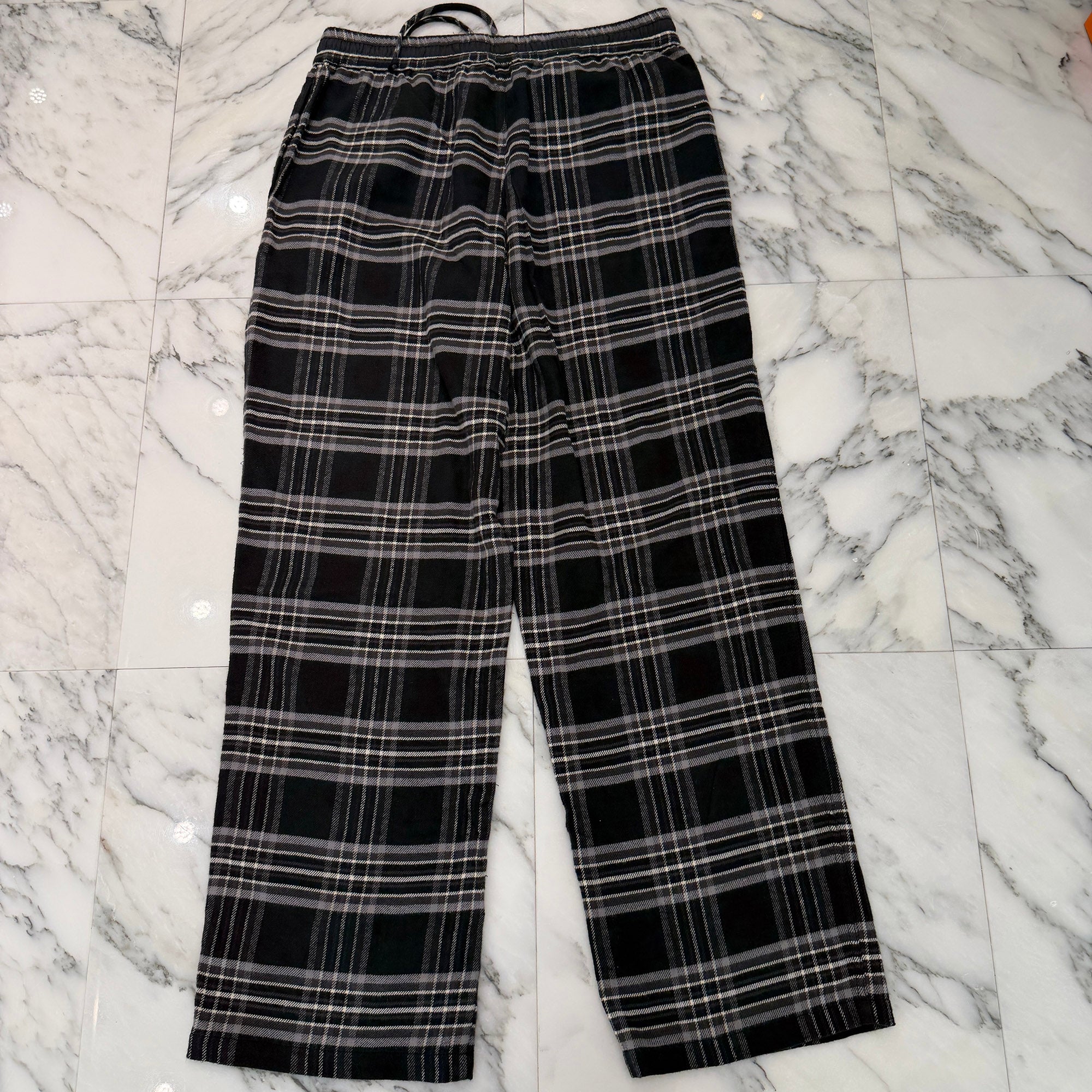 CHROME HEARTS 1 Cross Leather Patch After School Flannel Check Pants Size L クロムハーツ 1 クロス レザー パッチ アフタースクール フランネル チェック パンツ サイズL