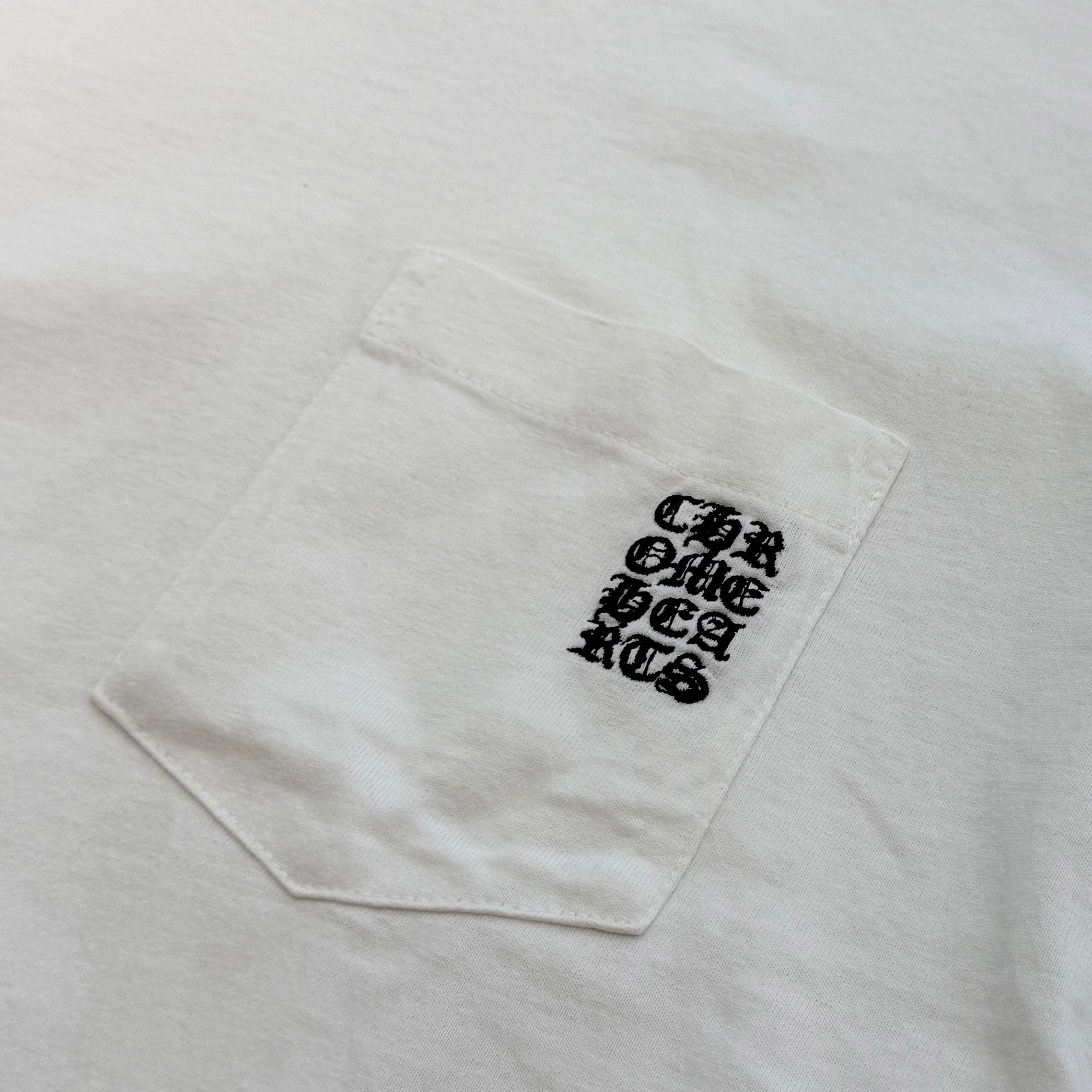 CHROME HEARTS Y NOT Vertical Logo Cross Embroidery Tee Size M クロムハーツ ワイノット バーティカルロゴ クロス刺繍 Tシャツ サイズM