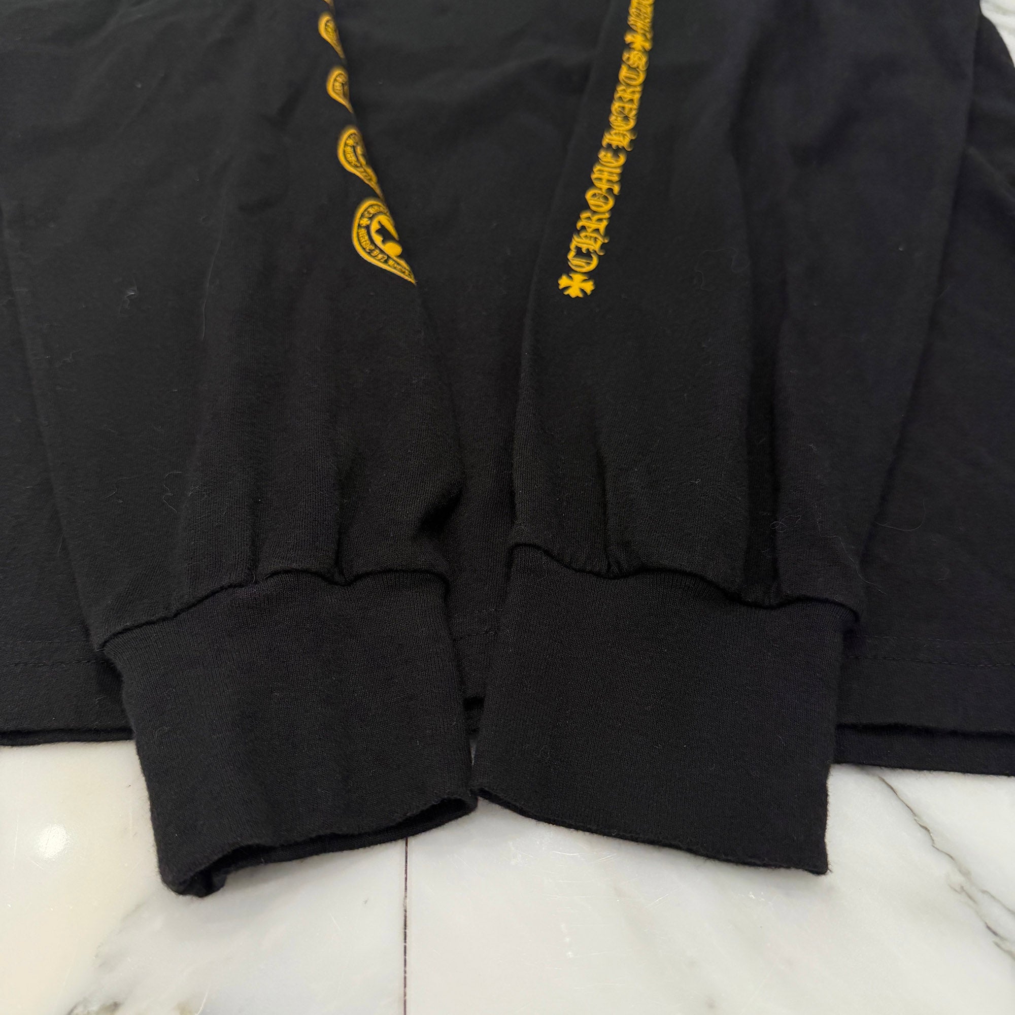 CHROME HEARTS CH Plus Yellow Cross Long Sleeve Tee Size M クロムハーツ CHプラス イエロークロス ロングスリーブTシャツ サイズM