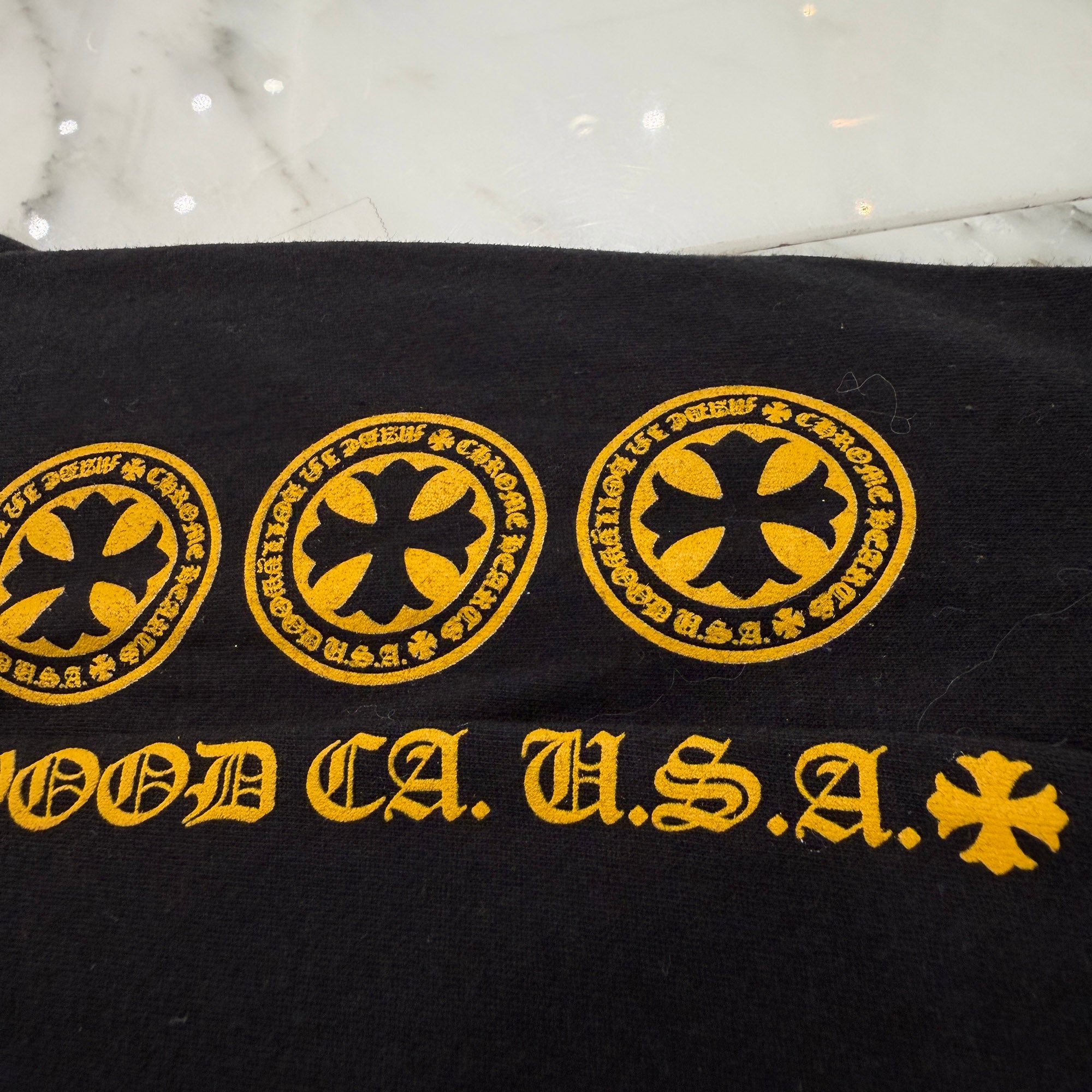 CHROME HEARTS CH Plus Yellow Cross Long Sleeve Tee Size M クロムハーツ CHプラス イエロークロス ロングスリーブTシャツ サイズM