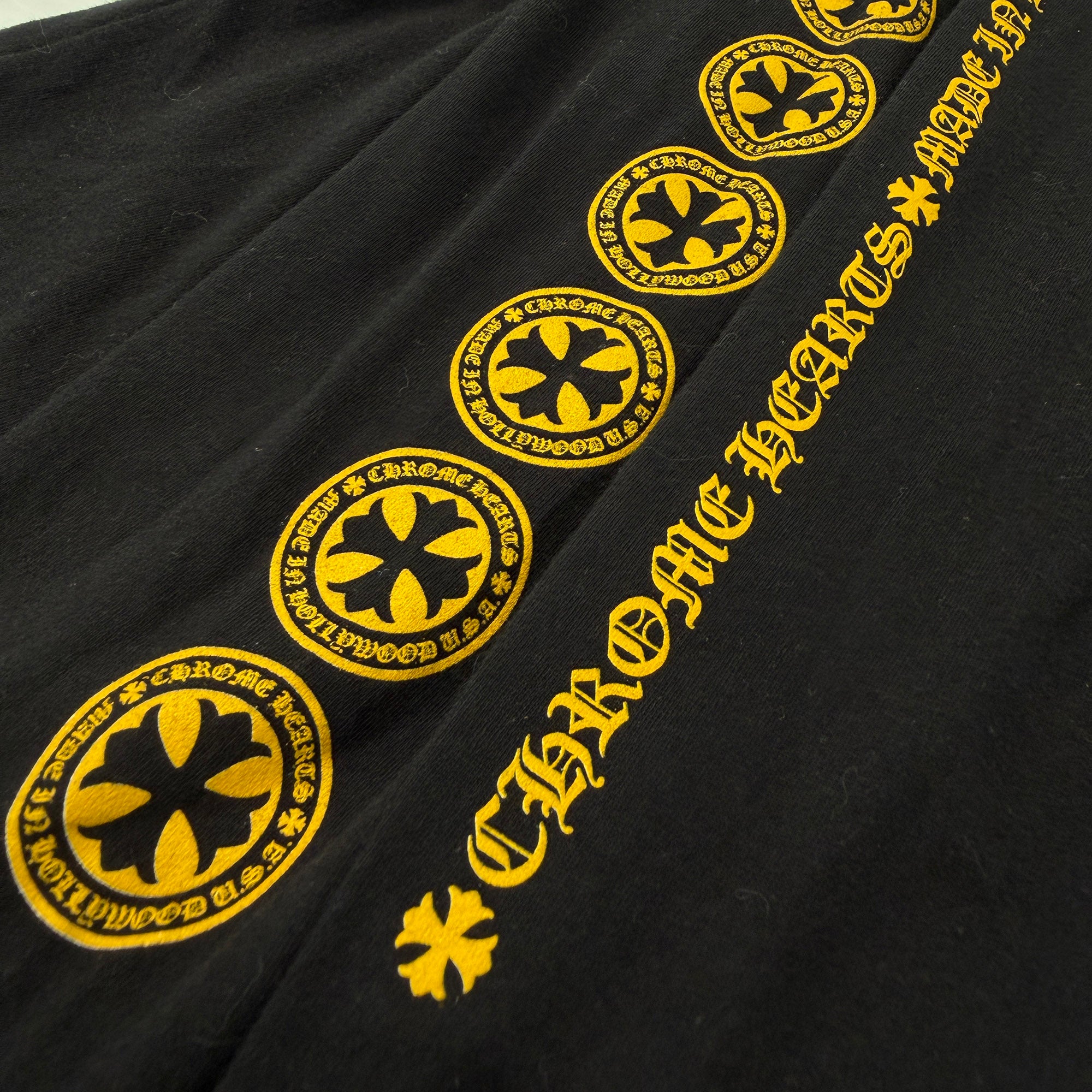 CHROME HEARTS CH Plus Yellow Cross Long Sleeve Tee Size M クロムハーツ CHプラス イエロークロス ロングスリーブTシャツ サイズM