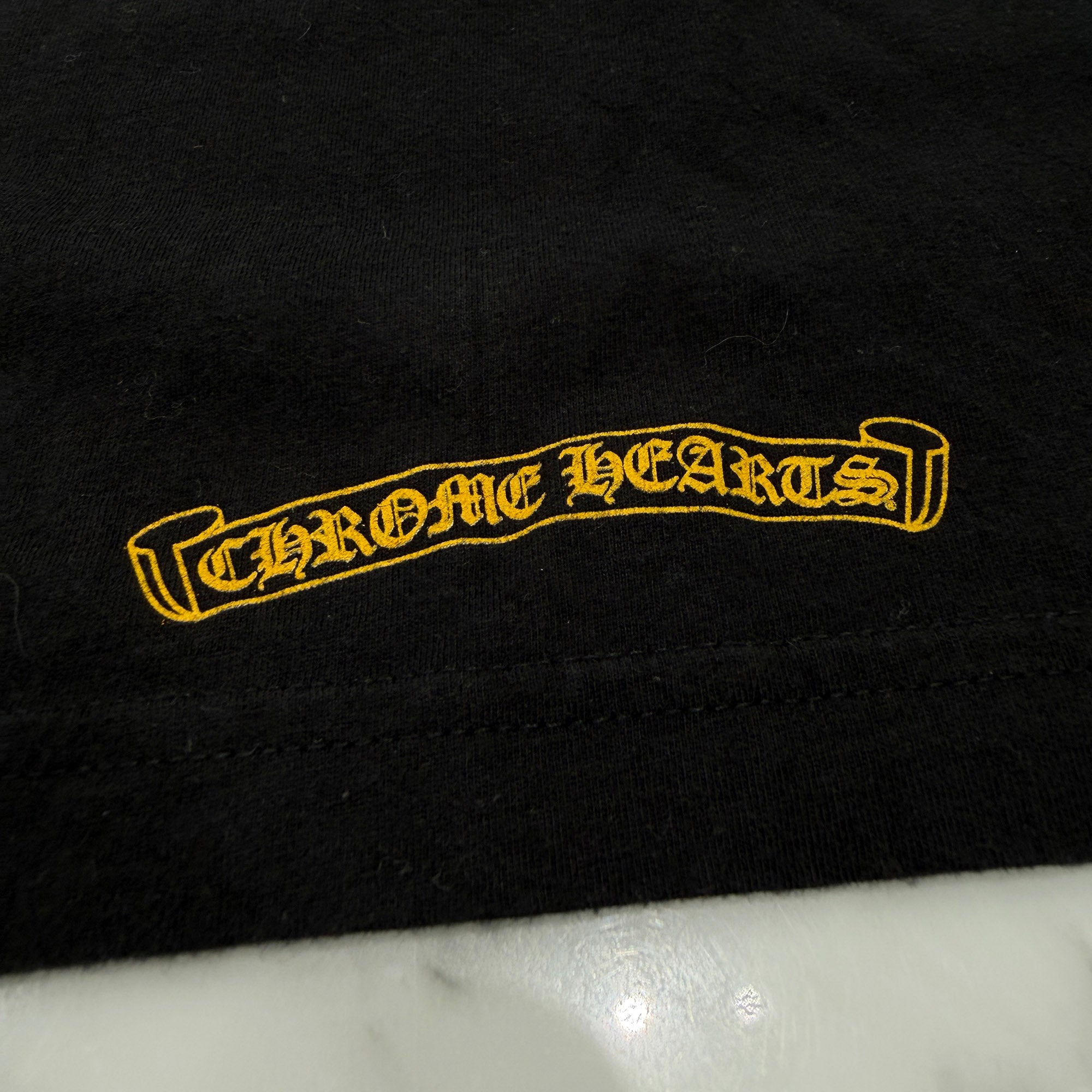 CHROME HEARTS CH Plus Yellow Cross Long Sleeve Tee Size M クロムハーツ CHプラス イエロークロス ロングスリーブTシャツ サイズM