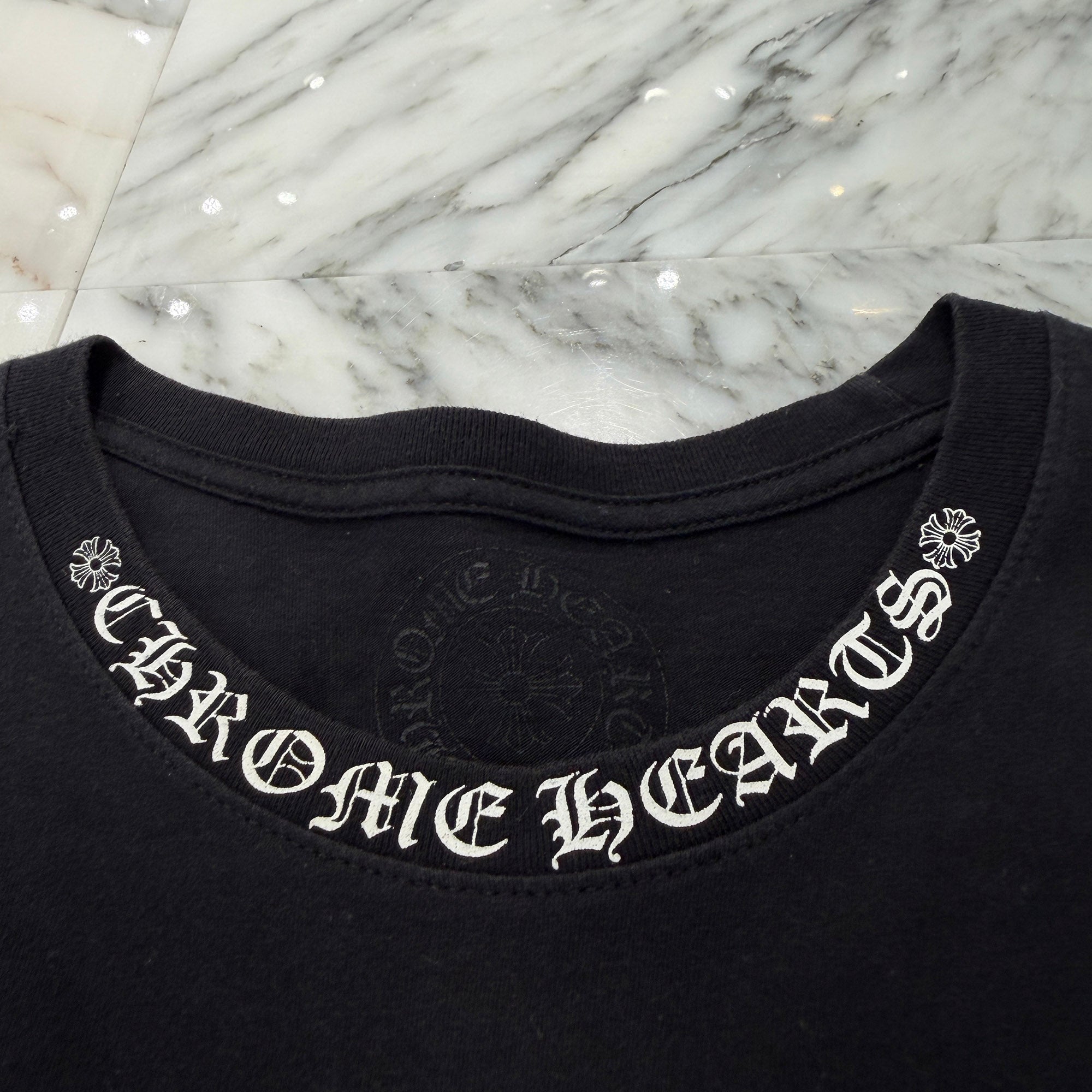 CHROME HEARTS Neck Logo Long Sleeve Tee Size M クロムハーツ ネックロゴ ロングスリーブ Tシャツ サイズM