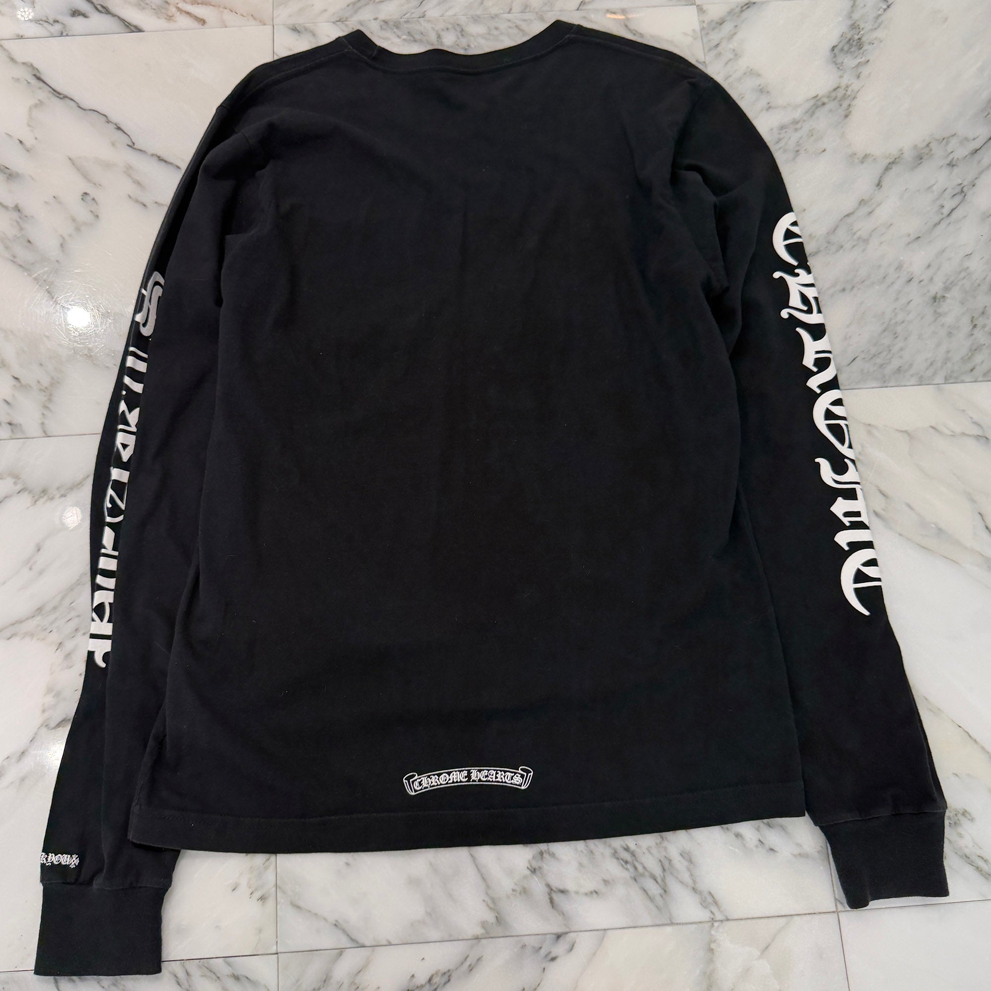 CHROME HEARTS Neck Logo Long Sleeve Tee Size M クロムハーツ ネックロゴ ロングスリーブ Tシャツ サイズM