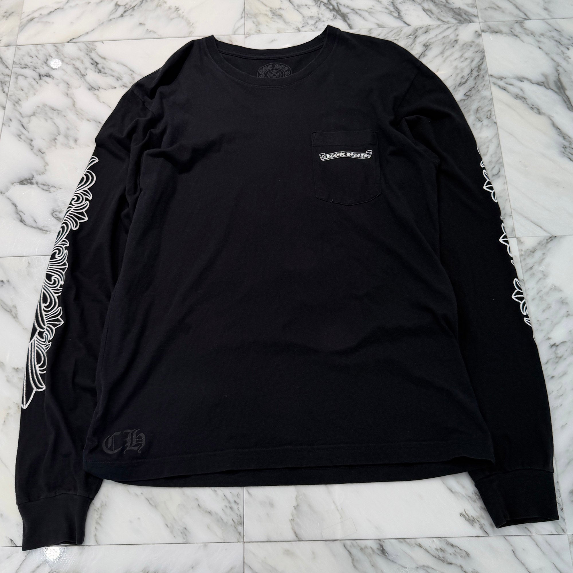 CHROME HEARTS Dagger Eye Chart Long Sleeve Tee Size L クロムハーツ ダガー アイチャート ロングスリーブ Tシャツ サイズL