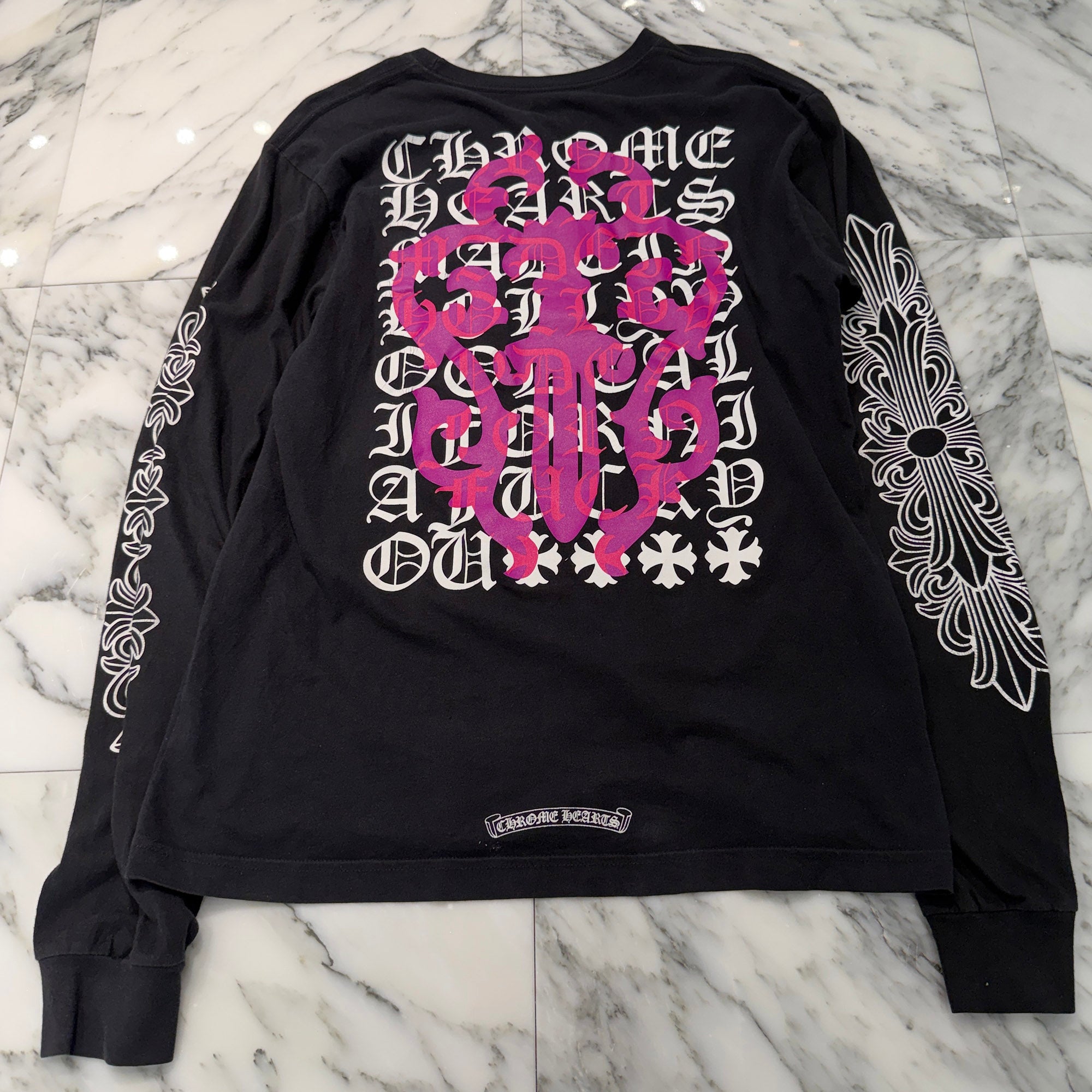 CHROME HEARTS Dagger Eye Chart Long Sleeve Tee Size L クロムハーツ ダガー アイチャート ロングスリーブ Tシャツ サイズL