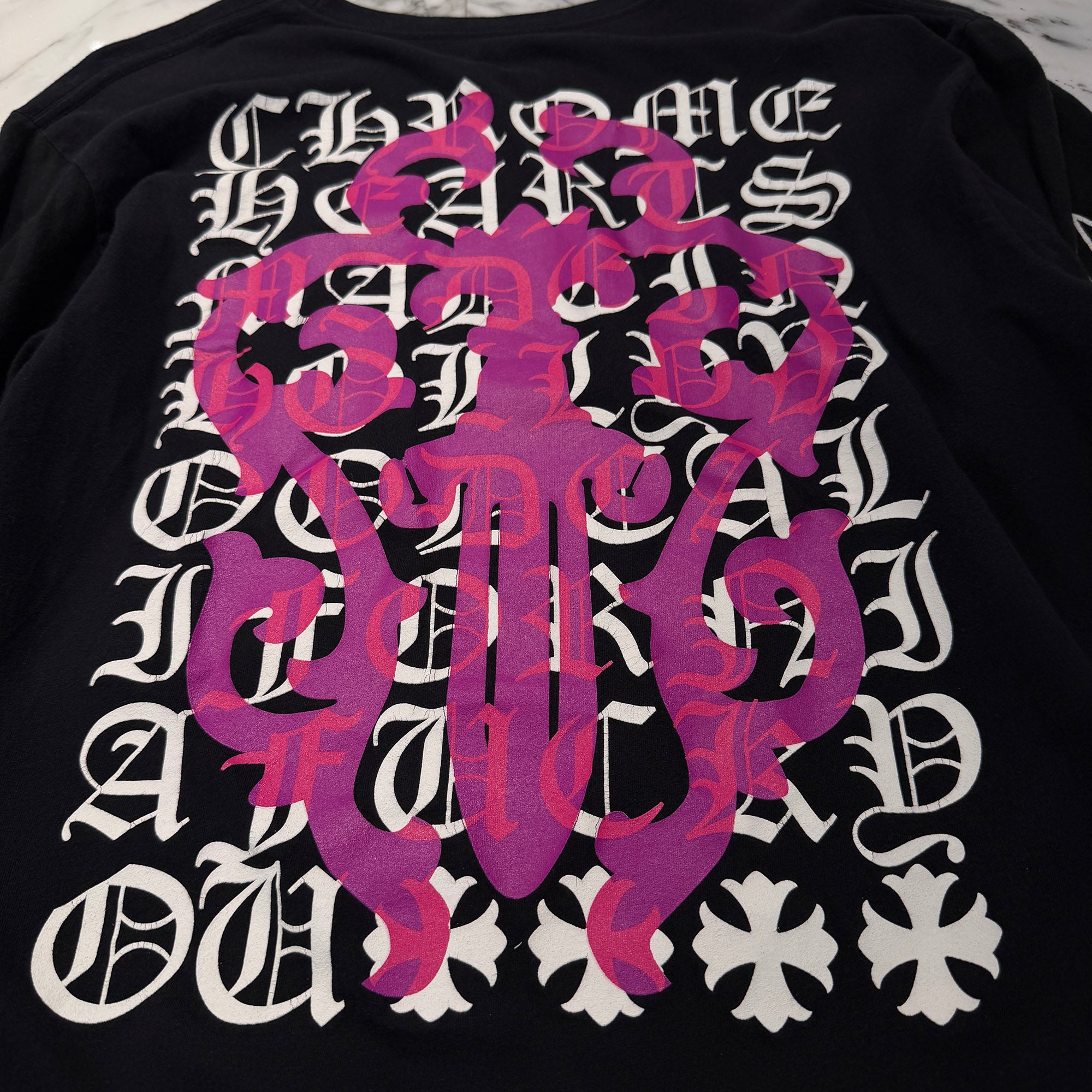 CHROME HEARTS Dagger Eye Chart Long Sleeve Tee Size L クロムハーツ ダガー アイチャート ロングスリーブ Tシャツ サイズL