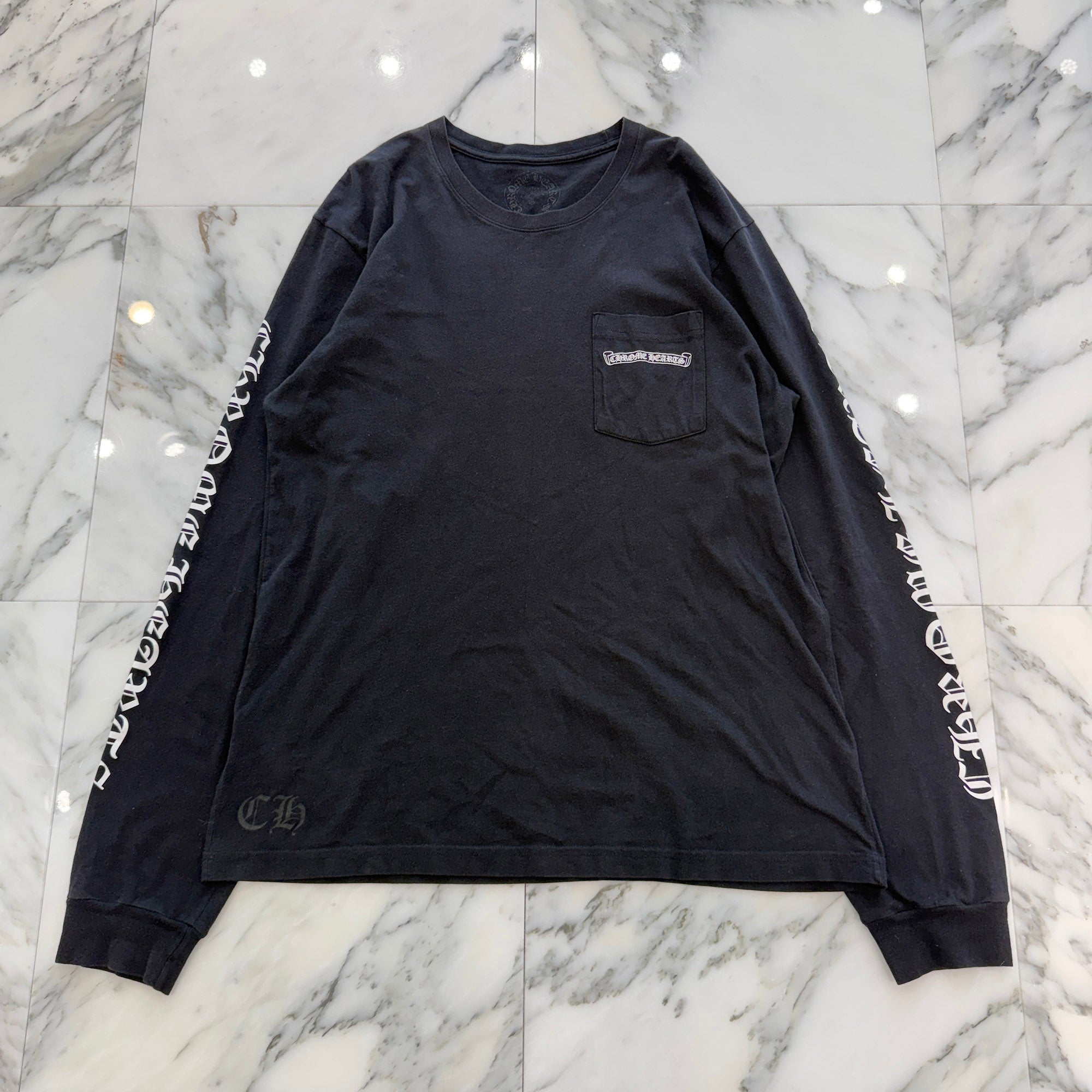 CHROME HEARTS Back Scroll Label Logo Long Sleeve Tee Size L クロムハーツ バックスクロールラベルロゴ ロングスリーブTシャツ サイズL