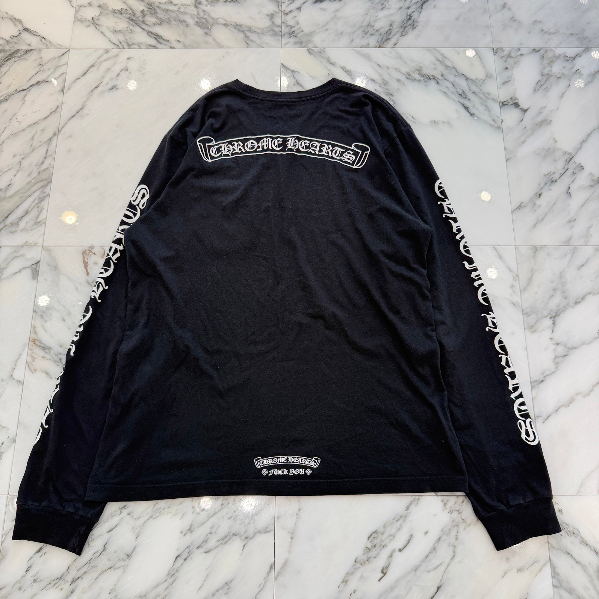 CHROME HEARTS Back Scroll Label Logo Long Sleeve Tee Size L クロムハーツ バックスクロールラベルロゴ ロングスリーブTシャツ サイズL