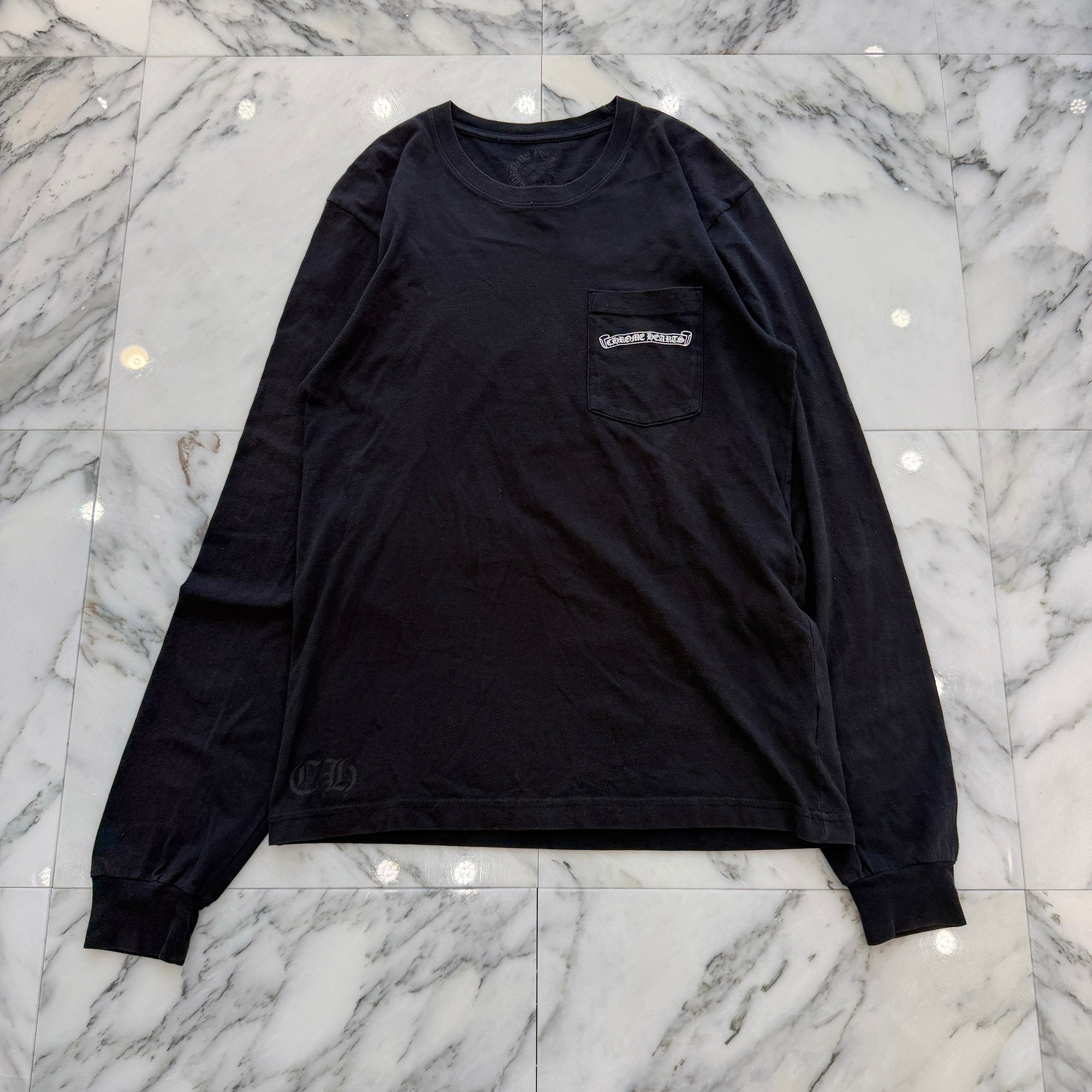CHROME HEARTS Back Arch FUCK YOU Logo Long Sleeve Tee Size M クロムハーツ バックアーチ USA ロゴ 長袖Tシャツ サイズM