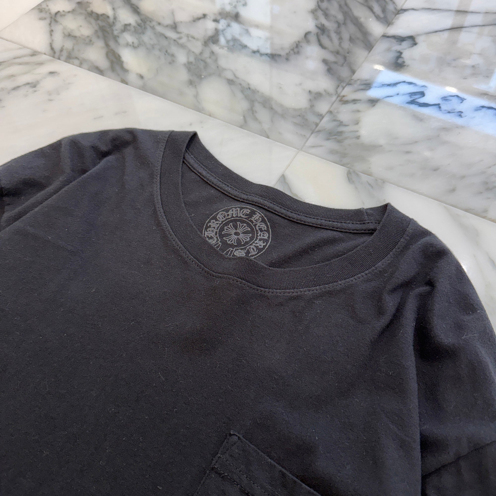 CHROME HEARTS Floral Cross Horseshoe Long Sleeve Tee Size L クロムハーツ フローラルクロス ホースシュー ロングスリーブ Tシャツ サイズL