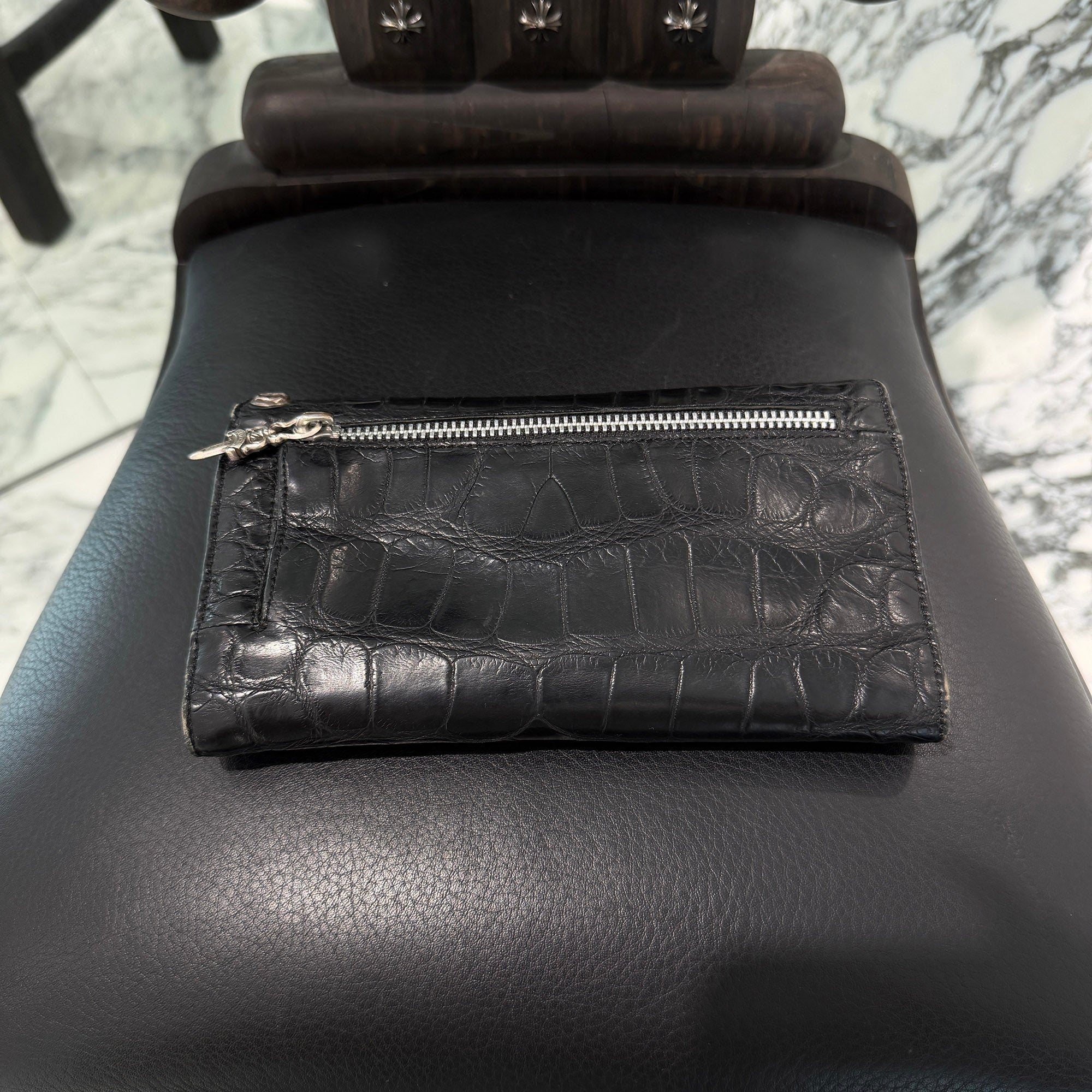 CHROME HEARTS Alligator Leather Wave Cross Ball Wallet クロムハーツ アリゲーターレザー ウェーブ クロスボール ウォレット
