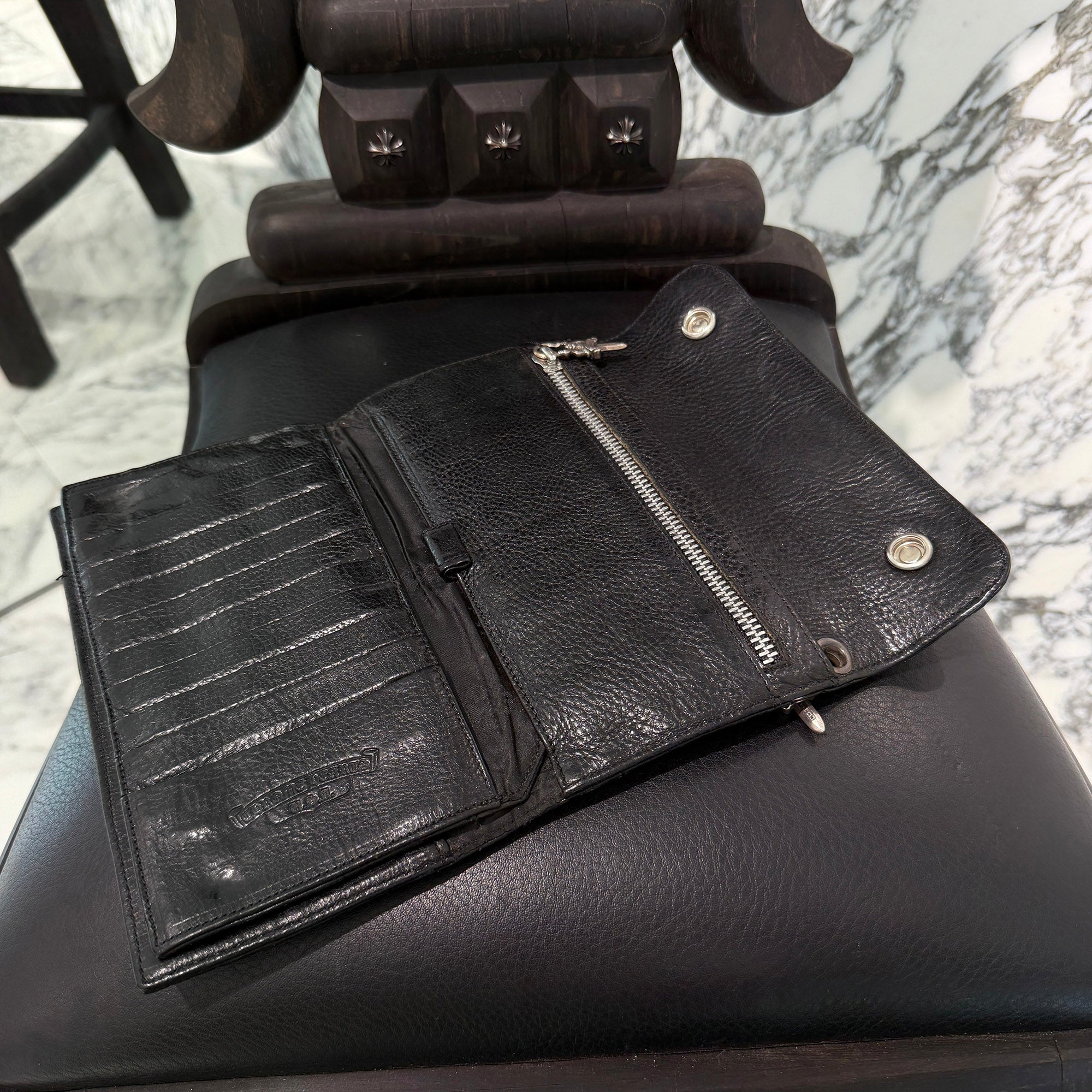 CHROME HEARTS Alligator Leather Wave Cross Ball Wallet クロムハーツ アリゲーターレザー ウェーブ クロスボール ウォレット