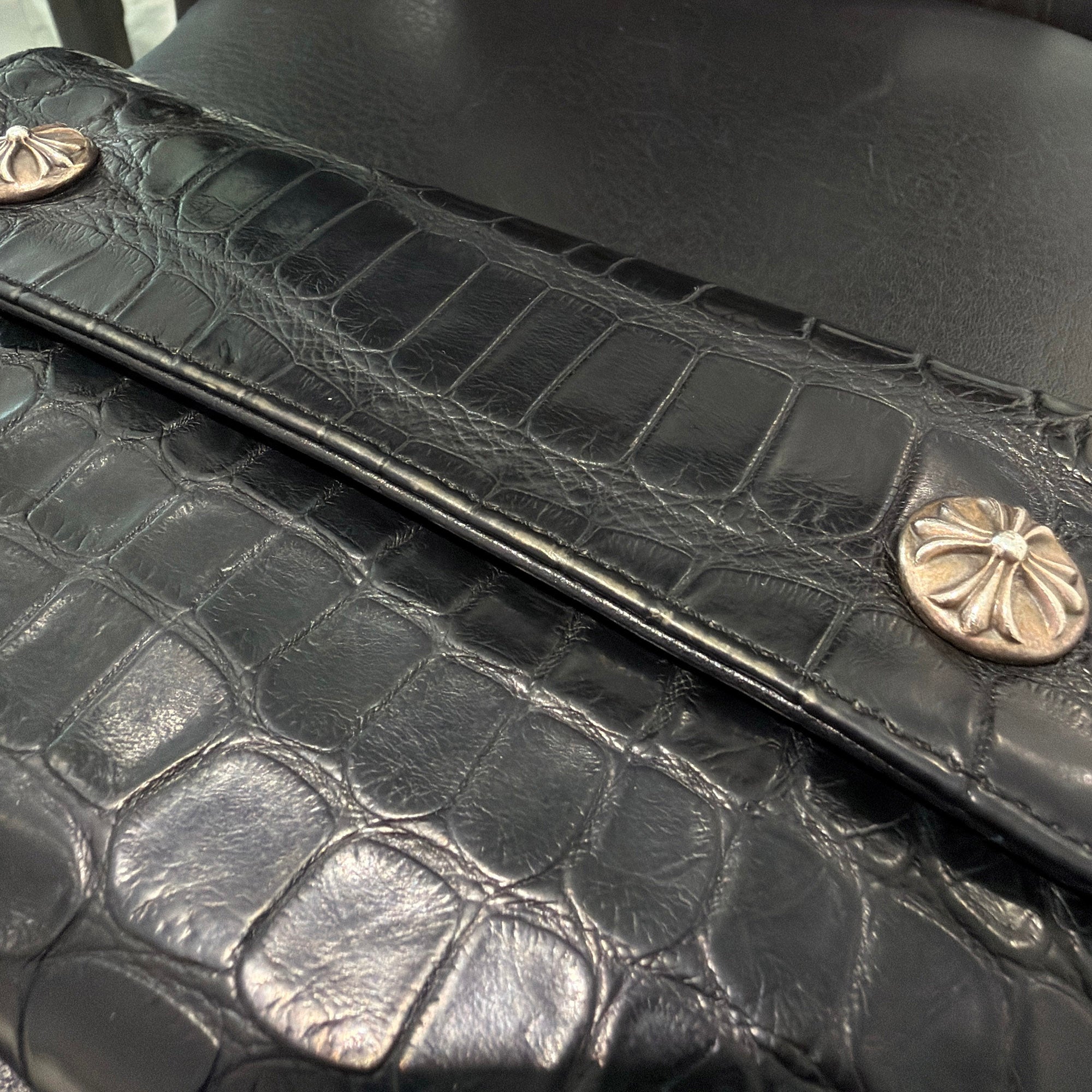 CHROME HEARTS Alligator Leather Wave Cross Ball Wallet クロムハーツ アリゲーターレザー ウェーブ クロスボール ウォレット