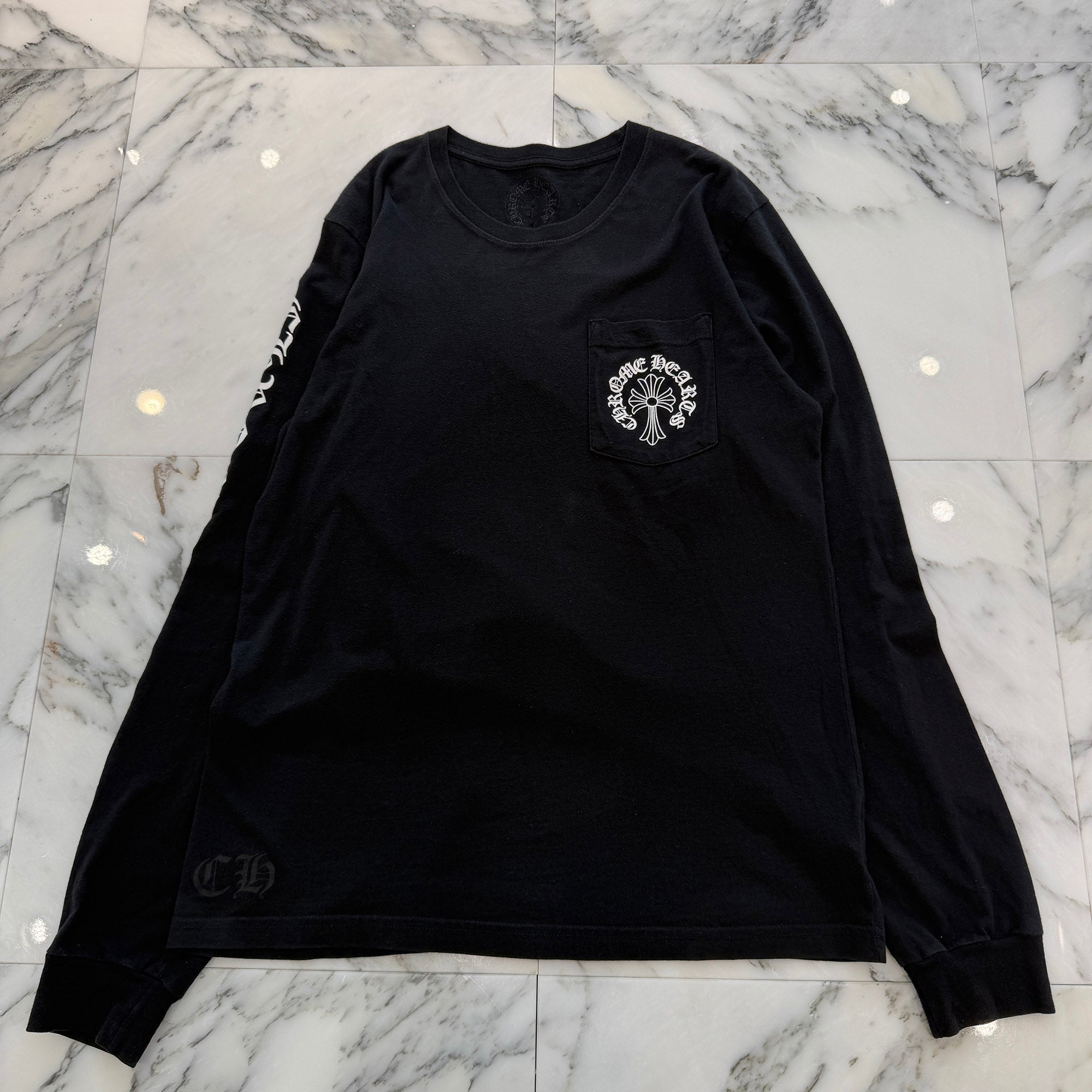 CHROME HEARTS Tonal Celtic Cross Horseshoe Long Sleeve Tee Size M クロムハーツ トーナル セルティック クロス ホースシュー ロングスリーブTシャツ サイズM
