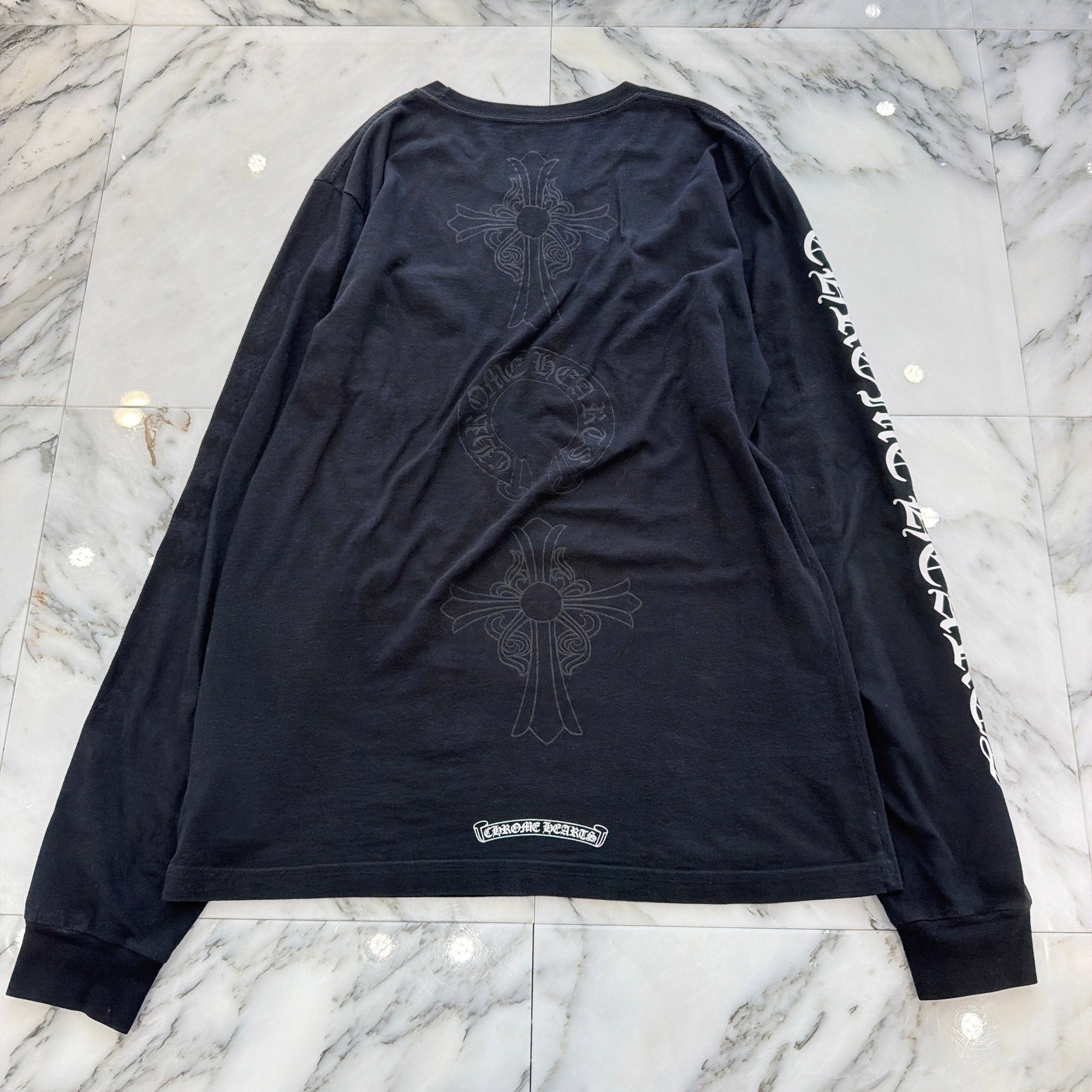 CHROME HEARTS Tonal Celtic Cross Horseshoe Long Sleeve Tee Size M クロムハーツ トーナル セルティック クロス ホースシュー ロングスリーブTシャツ サイズM