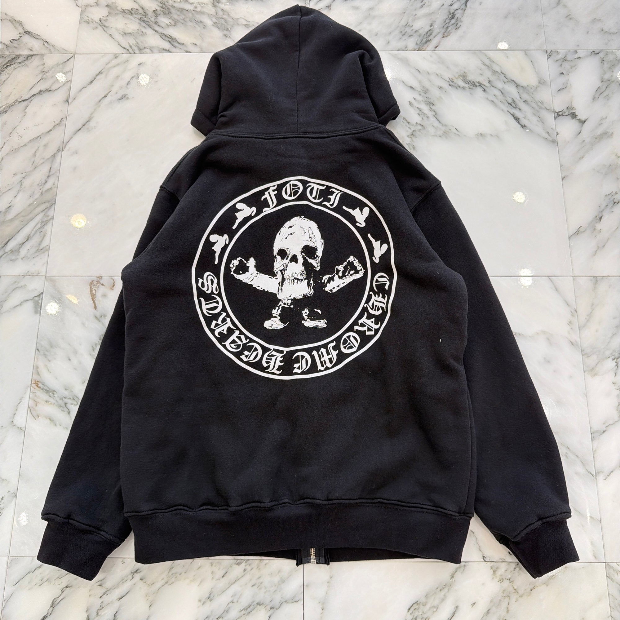 CHROME HEARTS Foti Harris Teeter Thermal Zip Up Hoodie Size M クロムハーツ フォティ ハリス ティーター サーマル ジップアップフーディ サイズM