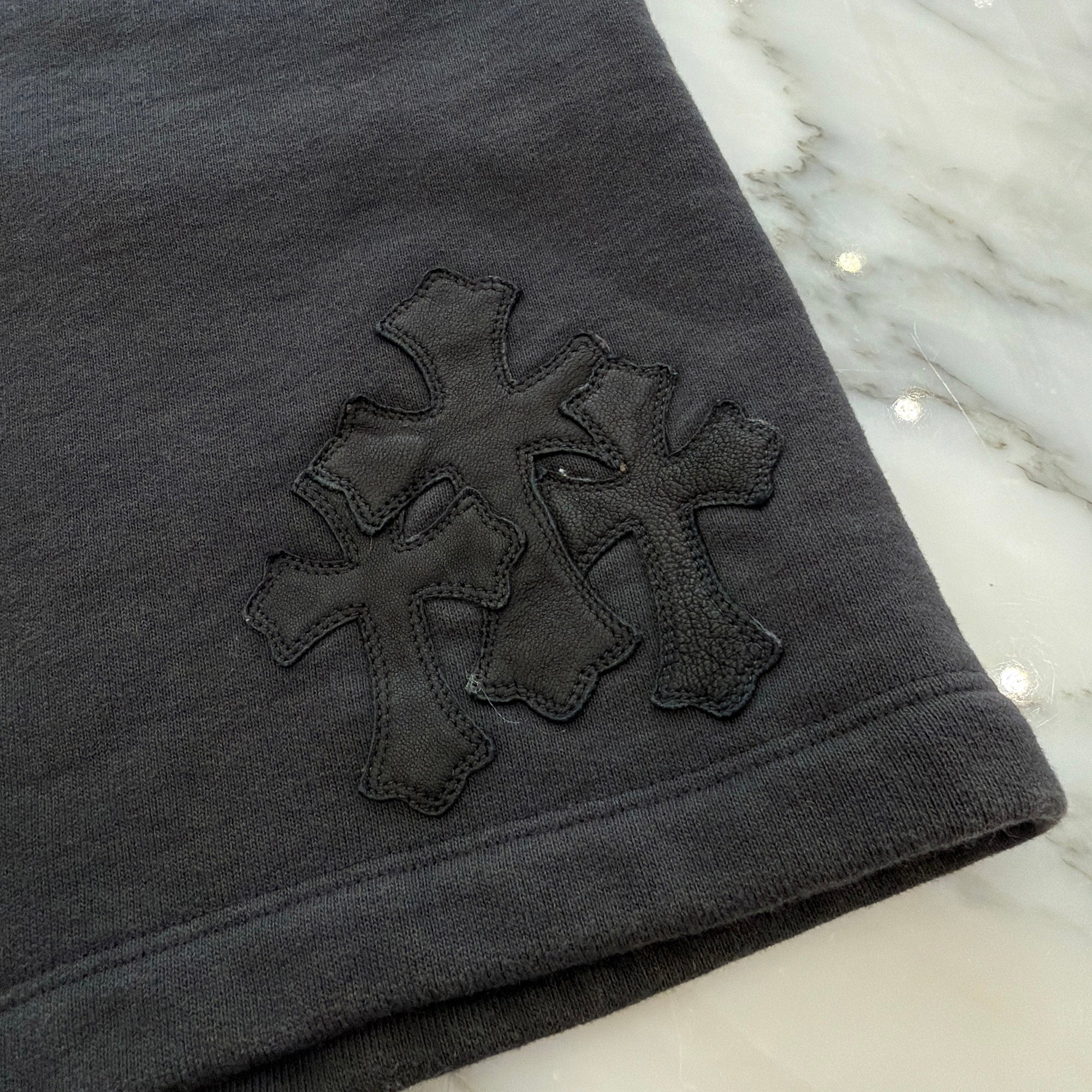 CHROME HEARTS Y NOT 3 Cemetery Cross Patch Sweat Shorts Size L クロムハーツ ワイノット 3セメタリークロスパッチ スウェットショーツ サイズL