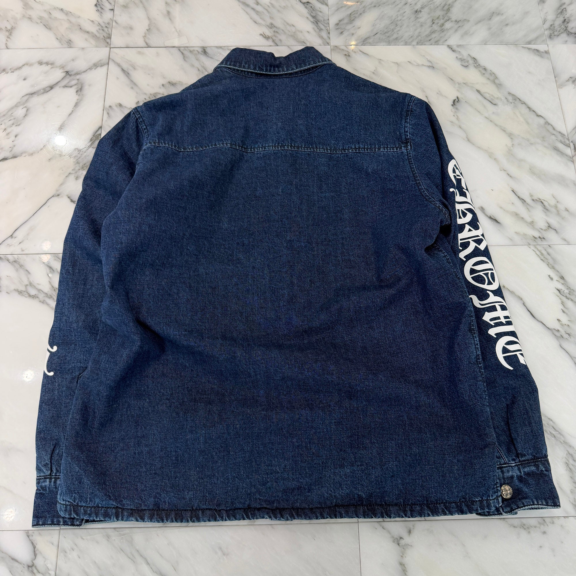 CHROME HEARTS WORK'N SHIRT GARAGE WASH DENIM JACKET Size L クロムハーツ ウォーキン シャツ ガレージ ウォッシュ デニムジャケット サイズL