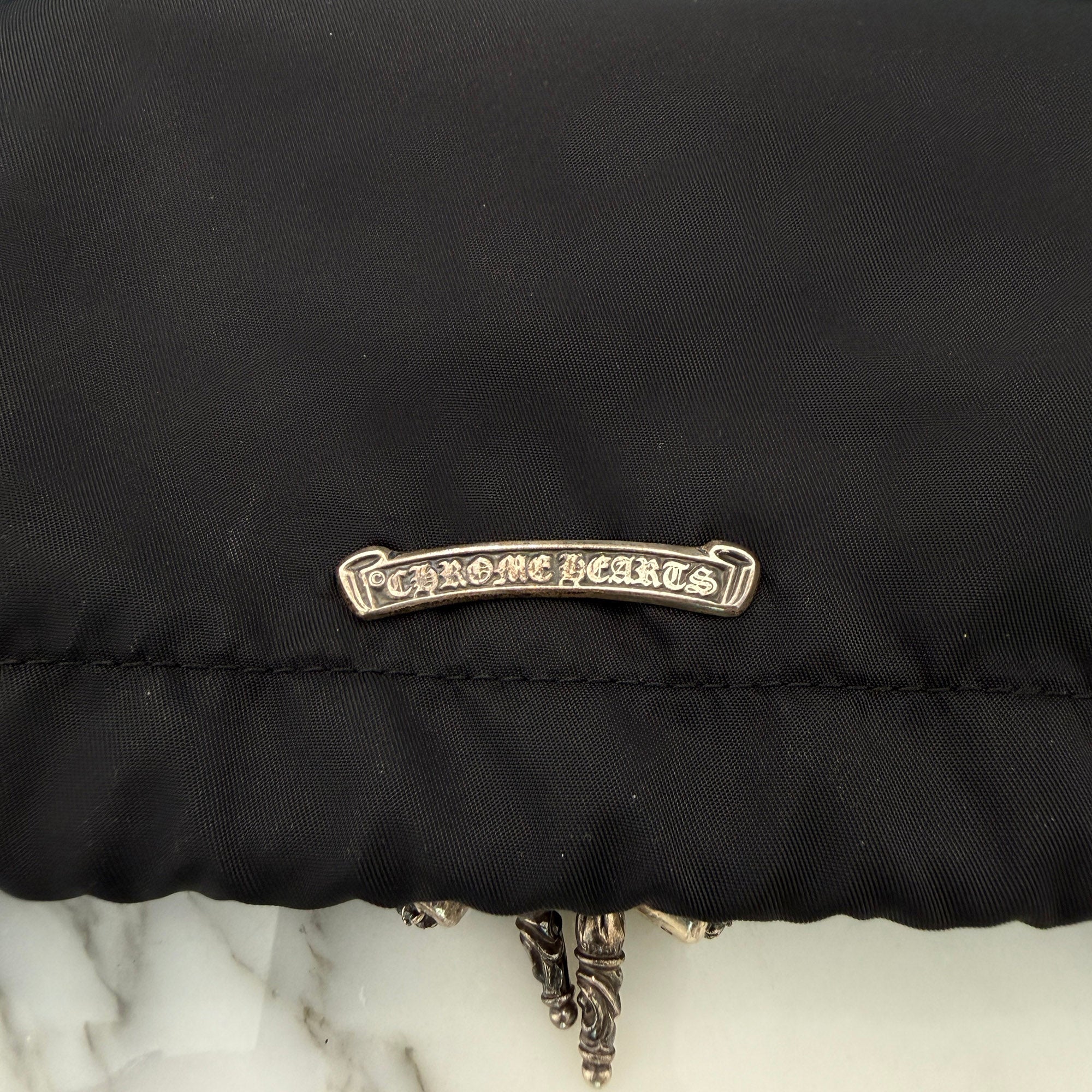 CHROME HEARTS RIGGINS FBRC English Print Nylon Coach Jacket Size XL クロムハーツ リギンズ ファブリック イングリッシュ プリント ナイロンコーチジャケット サイズXL