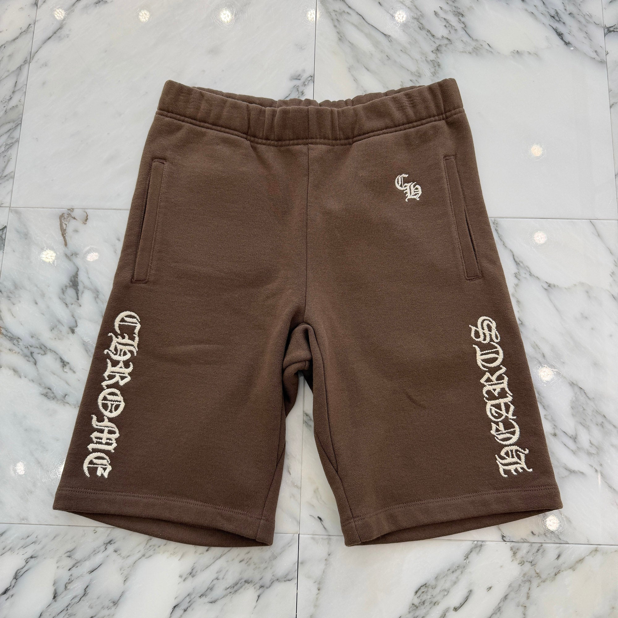 CHROME HEARTS Y NOT SLO RIDE Logo Sweat Half Pants Size S クロムハーツ ワイノット スローライド ロゴ スウェットハーフパンツ サイズS