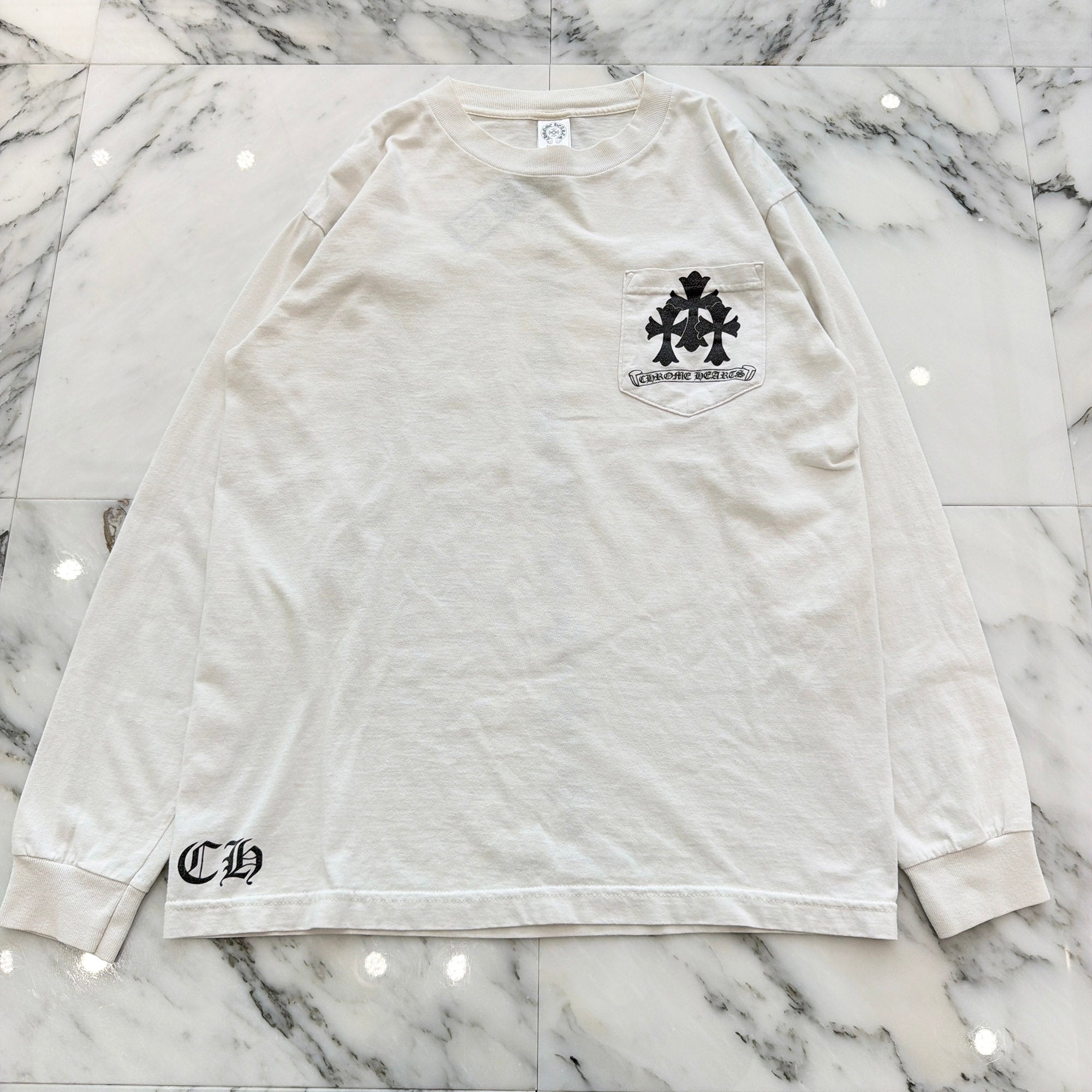 CHROME HEARTS Tire Track Long Sleeve Tee Size M クロムハーツ タイヤトラック ロングスリーブ Tシャツ サイズM