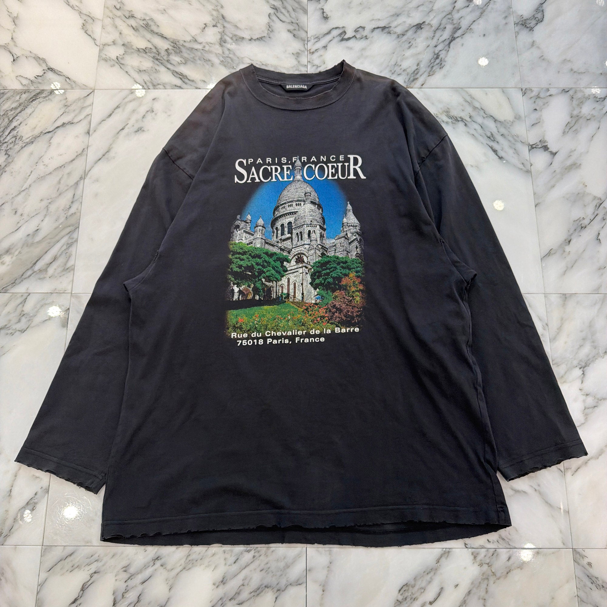 BALENCIAGA 2020AW "NOTRE DAME" Print Long Sleeve Tee 641667 TJVH6 Size XXS バレンシアガ  "ノートルダム" プリント ロングスリーブTシャツ サイズXXS