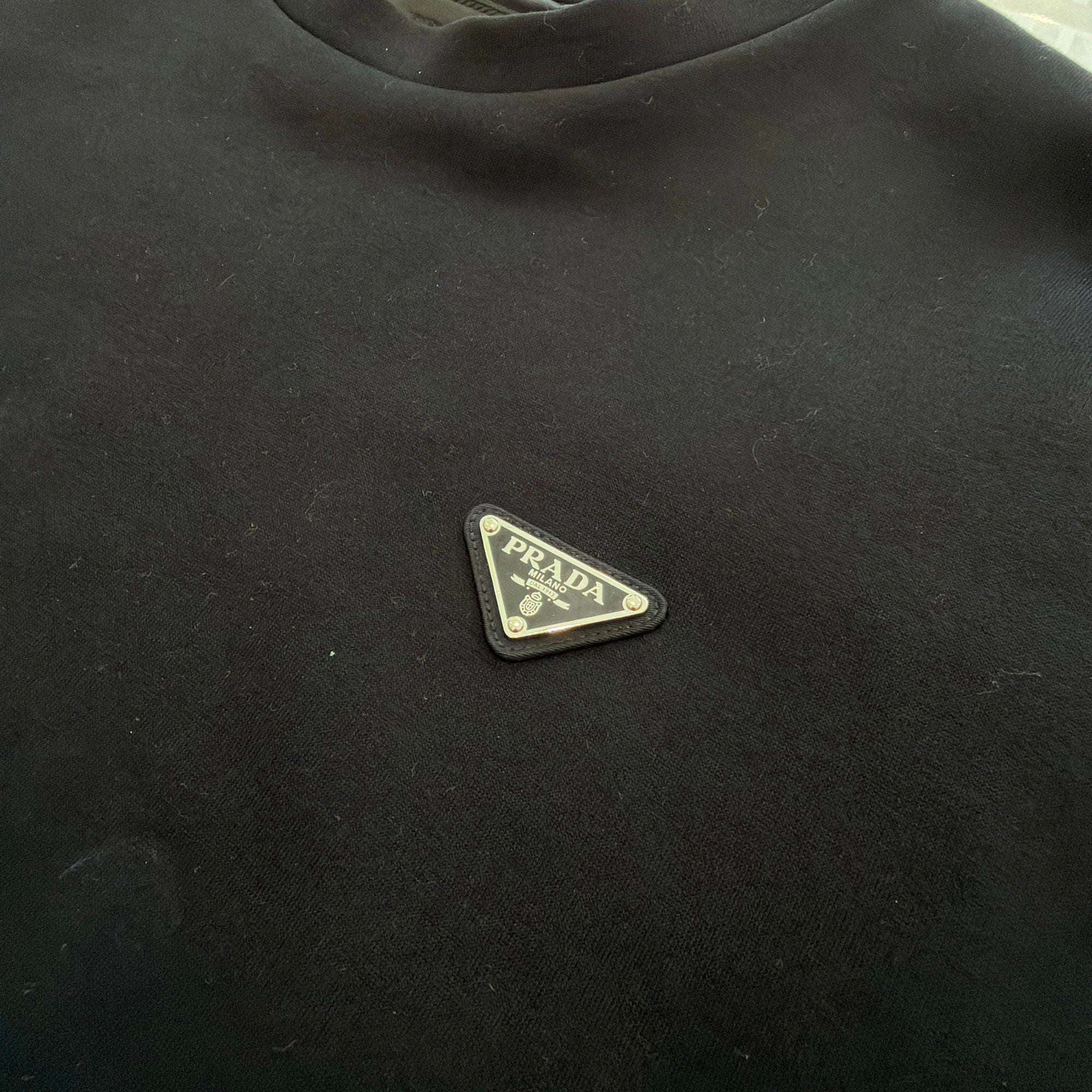 PRADA 2022AW Triangle Logo Technical Cotton Sweratshirt Size M プラダ トライアングルロゴ テクニカルコットン スウェットシャツ サイズM