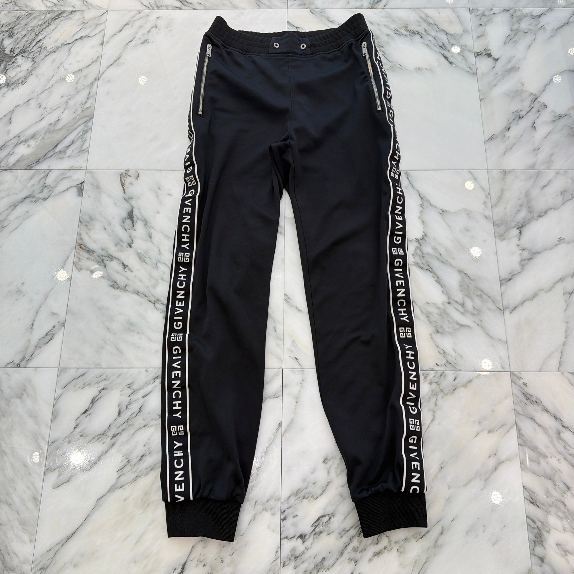 GIVENCHY 2019SS Logo Side Band Track Pants BM5095300B Size XS ジバンシィ ロゴサイドバンド トラックパンツ サイズXS