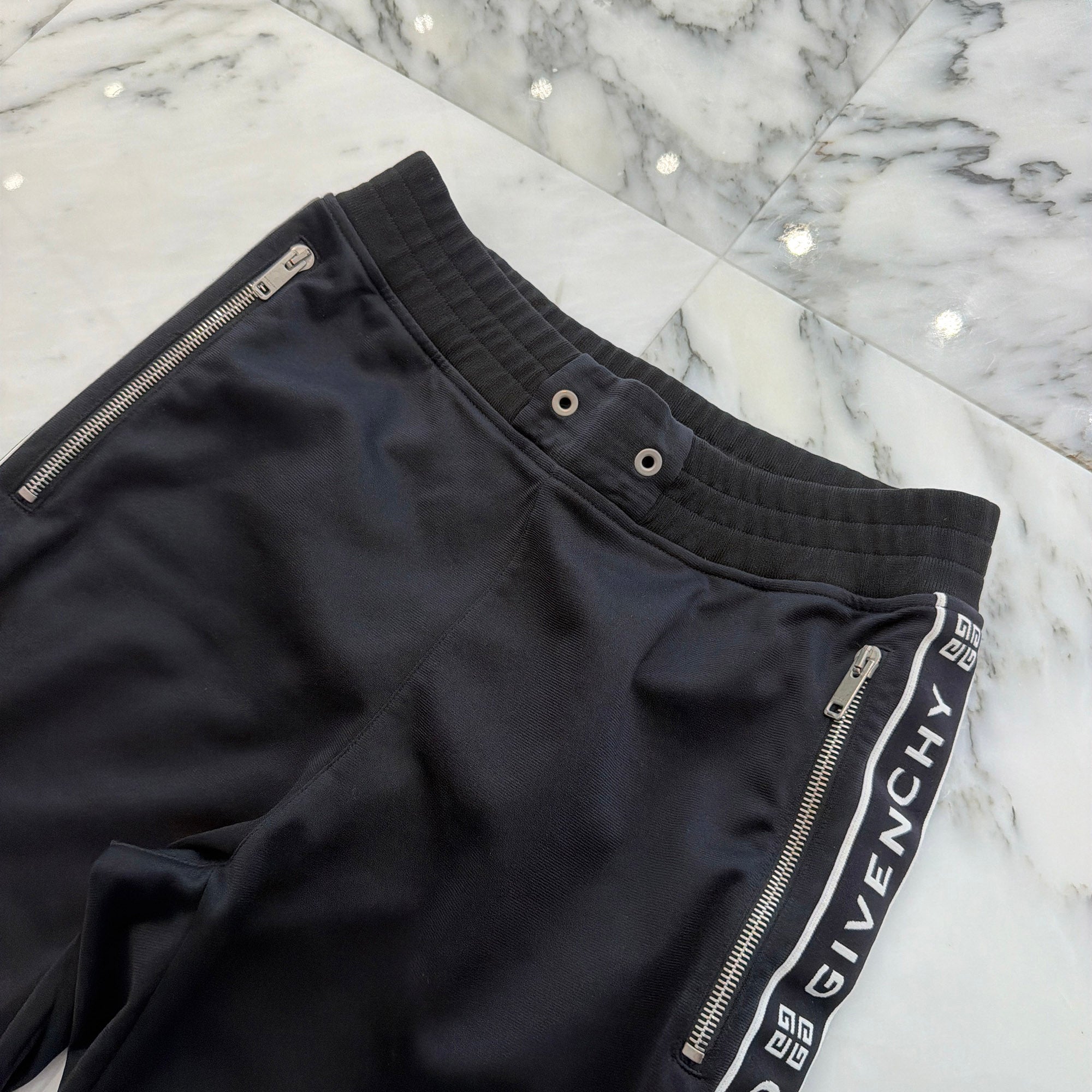 GIVENCHY 2019SS Logo Side Band Track Pants BM5095300B Size XS ジバンシィ ロゴサイドバンド トラックパンツ サイズXS