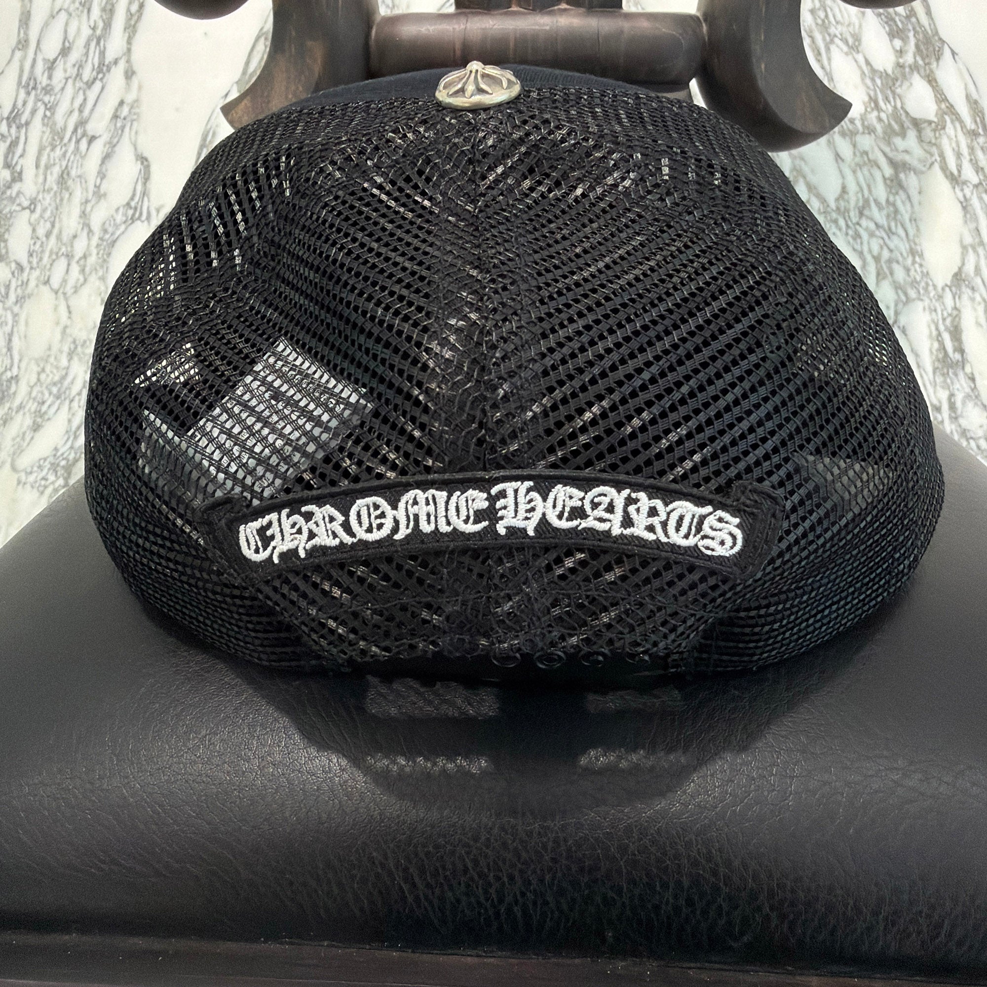 CHROME HEARTS Triple Cross Leather Patch Trucker Cap ONE SIZE (51-61) クロムハーツ トリプルクロス レザーパッチ トラッカーキャップ サイズONE SIZE (51-61)