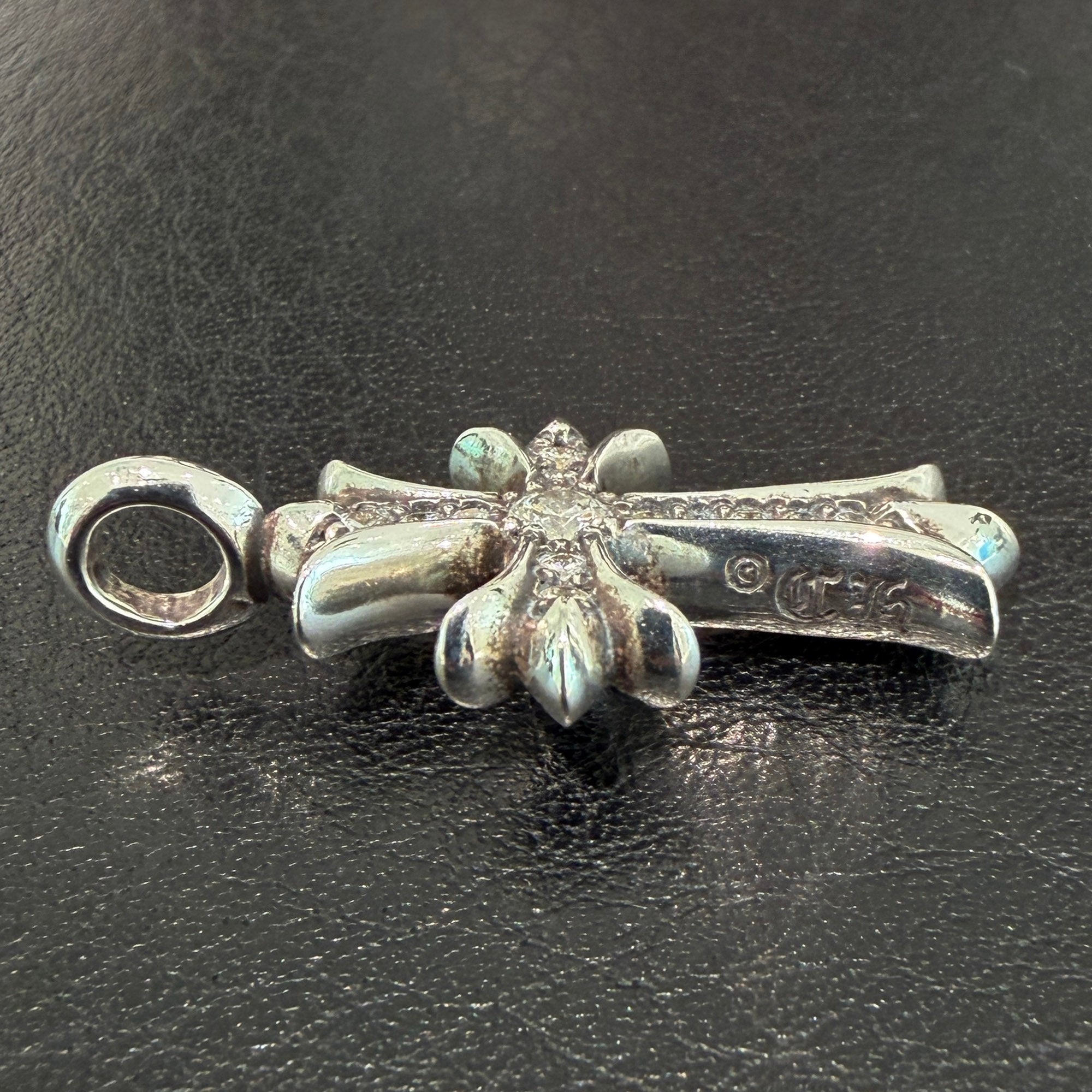 CHROME HEARTS Tiny Fat Cross Pave Diamond Pendant Top クロムハーツ タイニーファットクロス パヴェダイヤモンド ペンダントトップ