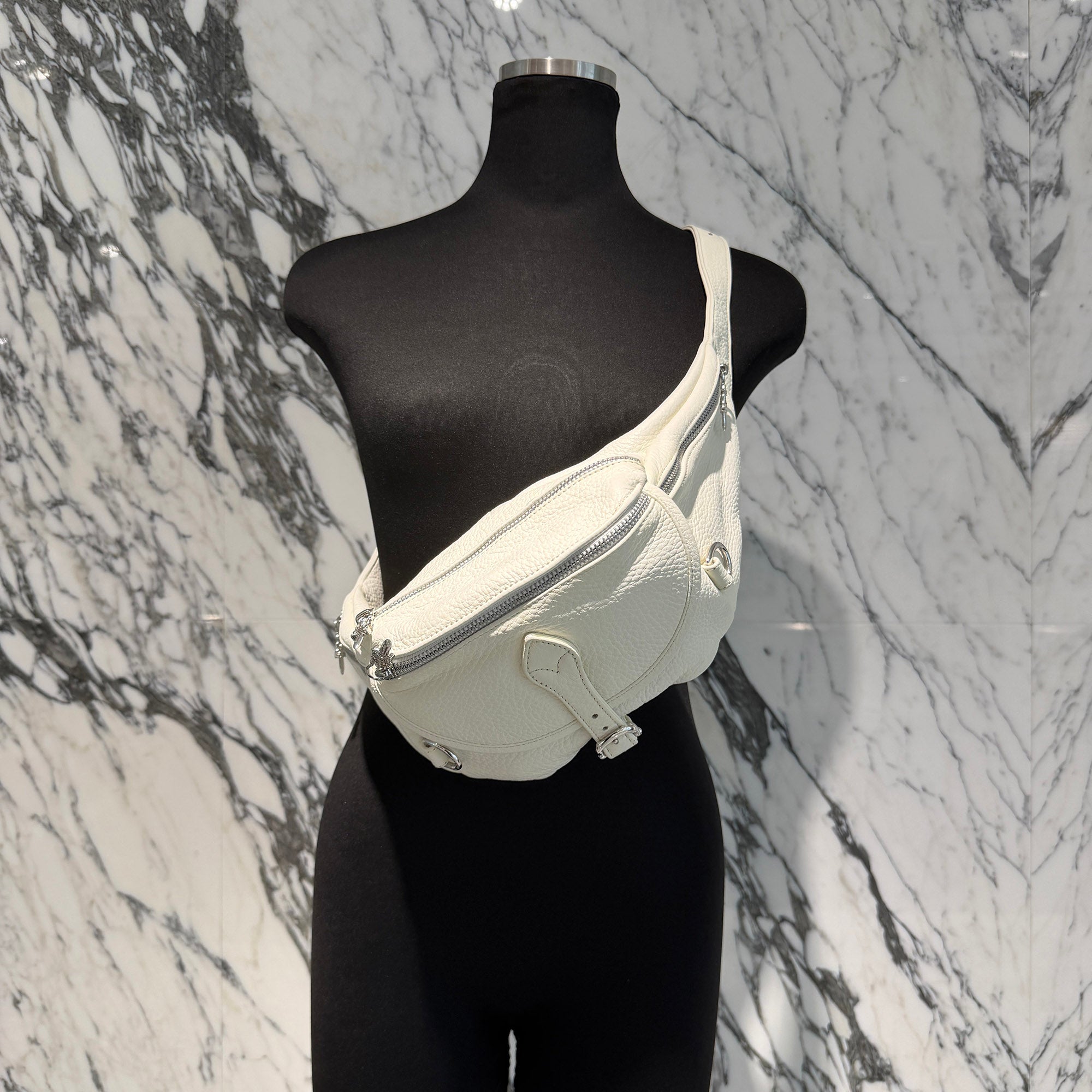 CHROME HEARTS 1 SNAT PACK MEDIUM LEATHER WAIST BAG クロムハーツ 1