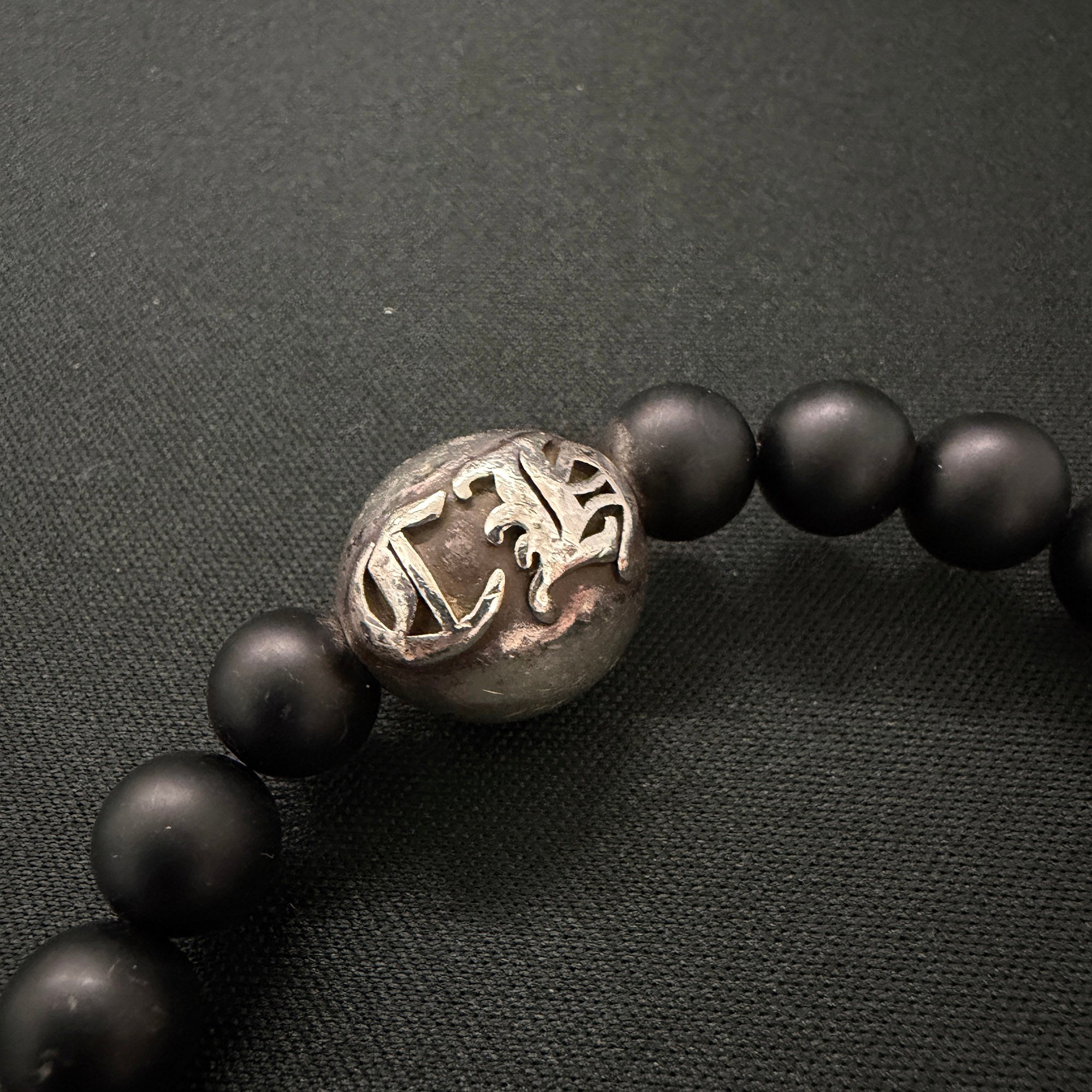 CHROME HEARTS CH Cross Beads Bracelet Size 8mm クロムハーツ CH