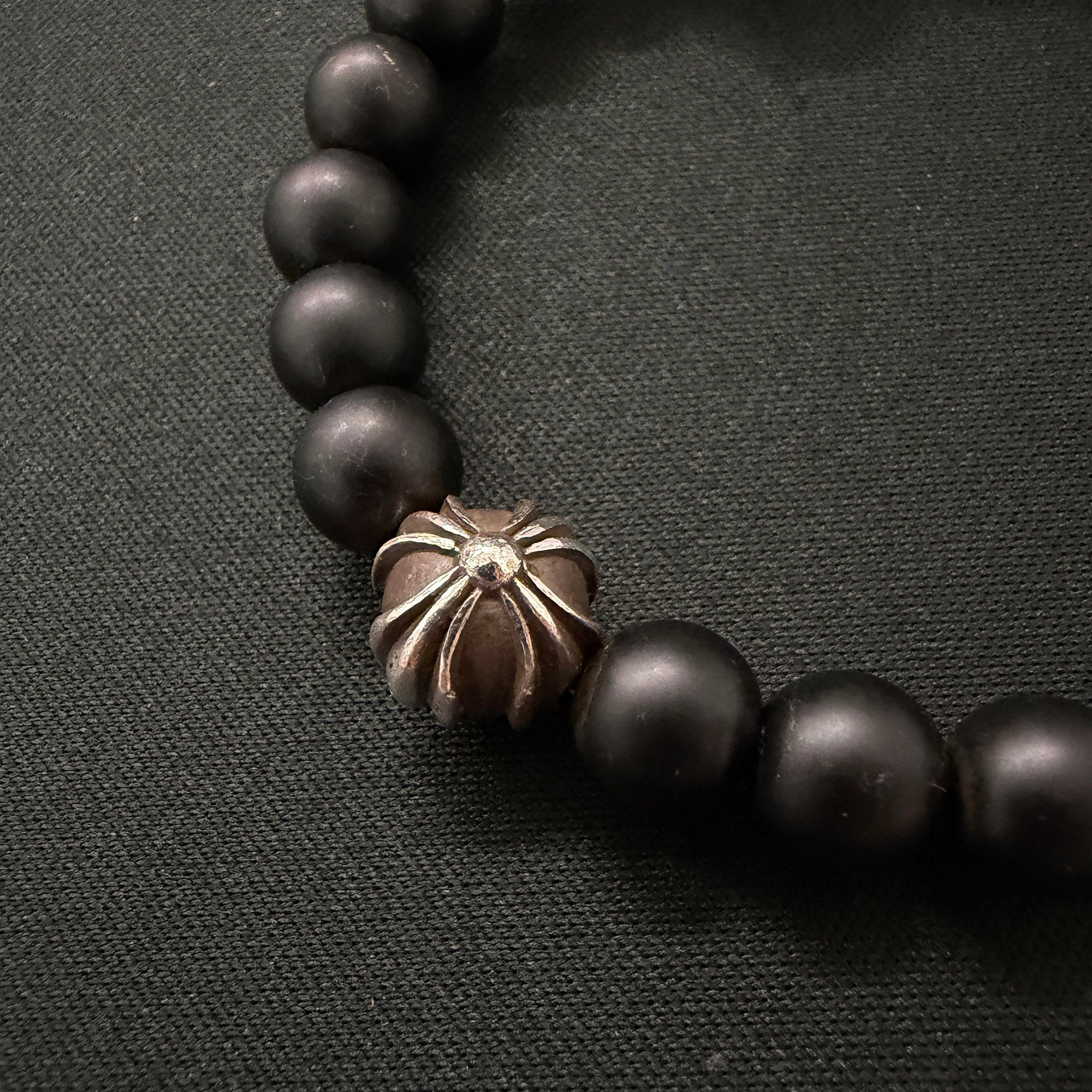 CHROME HEARTS CH Cross Beads Bracelet Size 8mm クロムハーツ CH
