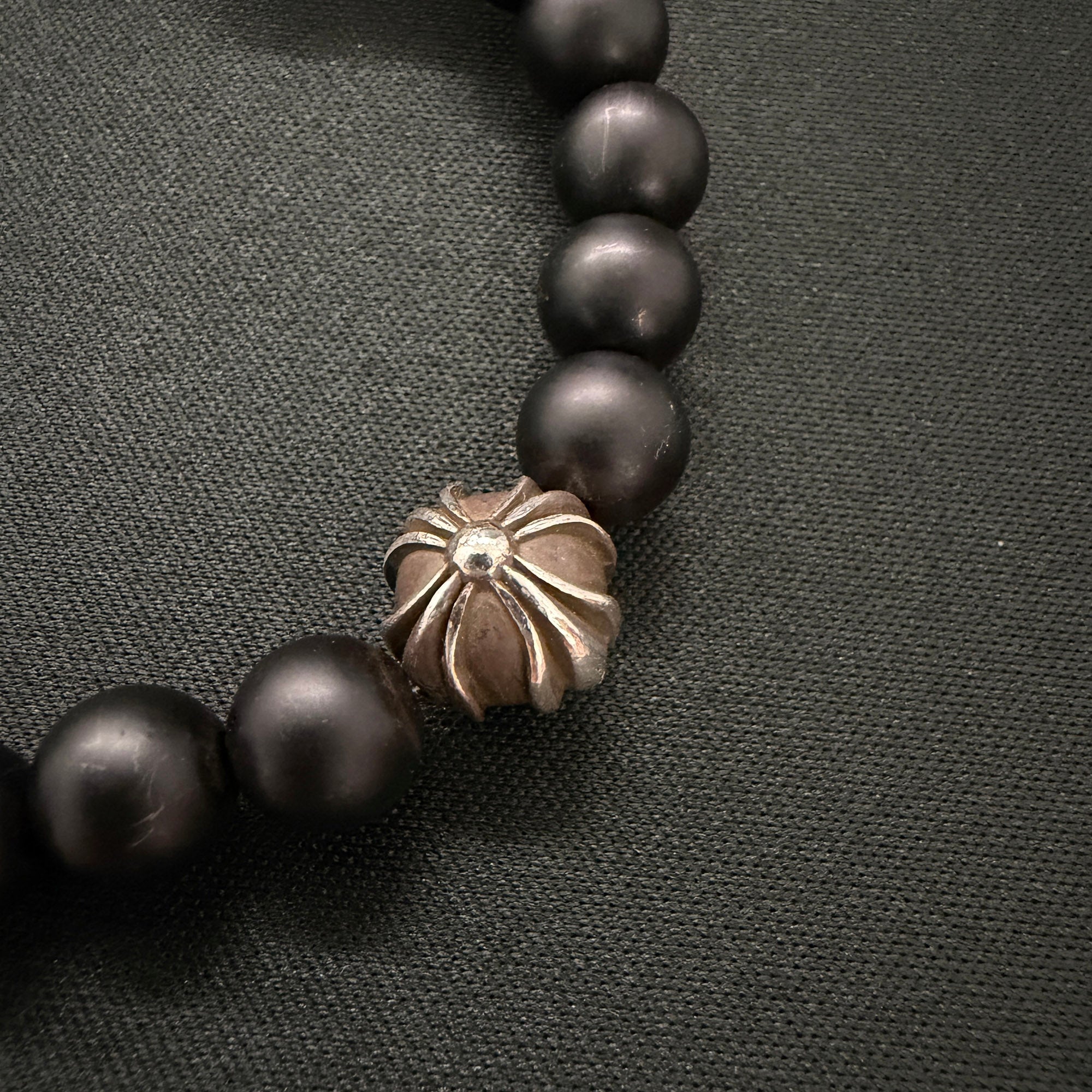 CHROME HEARTS CH Cross Beads Bracelet Size 8mm クロムハーツ CH