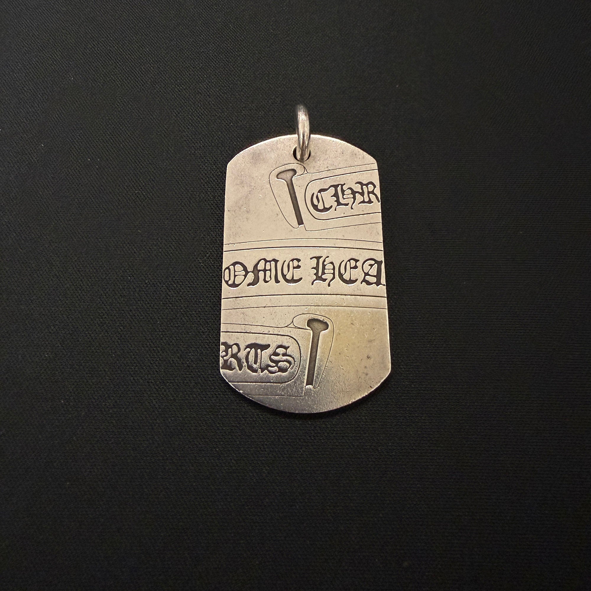 CHROME HEARTS Tokyo Limited Segmented Scroll Large Dog Tag Pendant Top クロムハーツ 東京限定 セグメンテッド スクロール ラージドッグタグ ペンダントトップ
