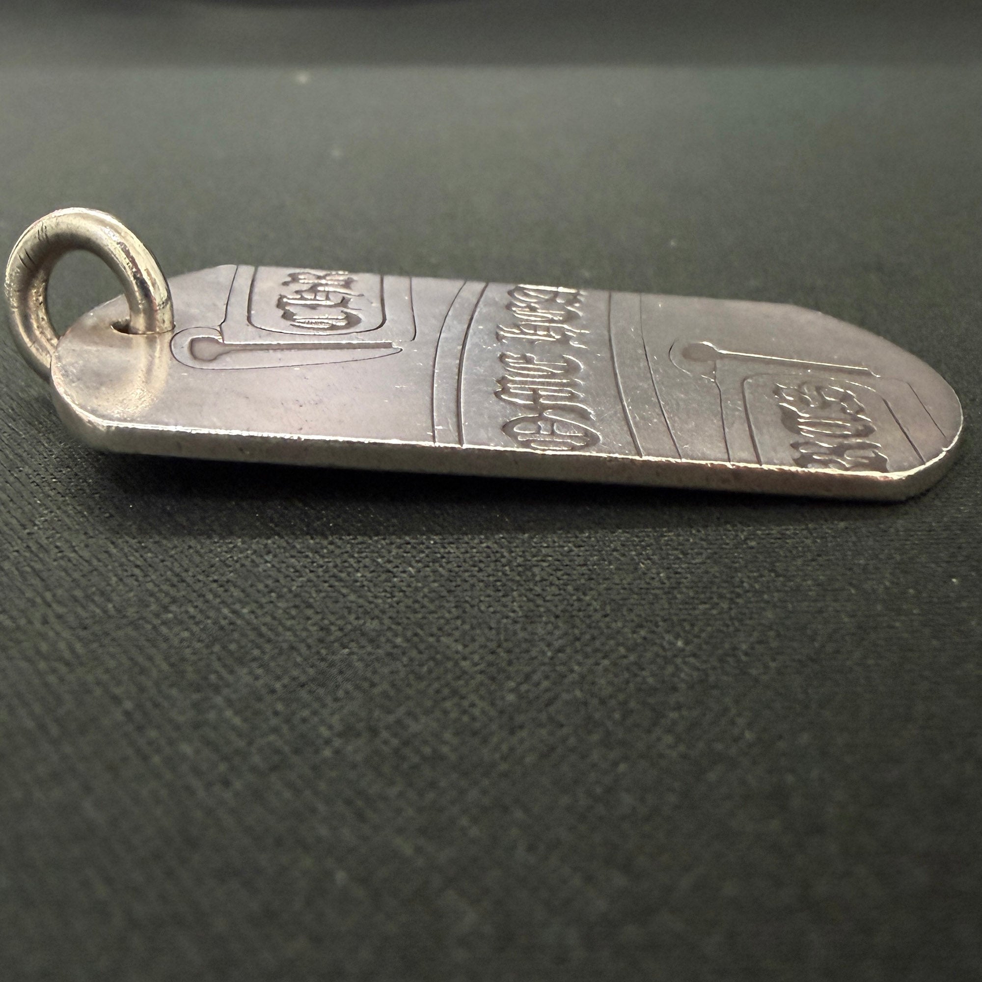 CHROME HEARTS Tokyo Limited Segmented Scroll Large Dog Tag Pendant Top クロムハーツ 東京限定 セグメンテッド スクロール ラージドッグタグ ペンダントトップ