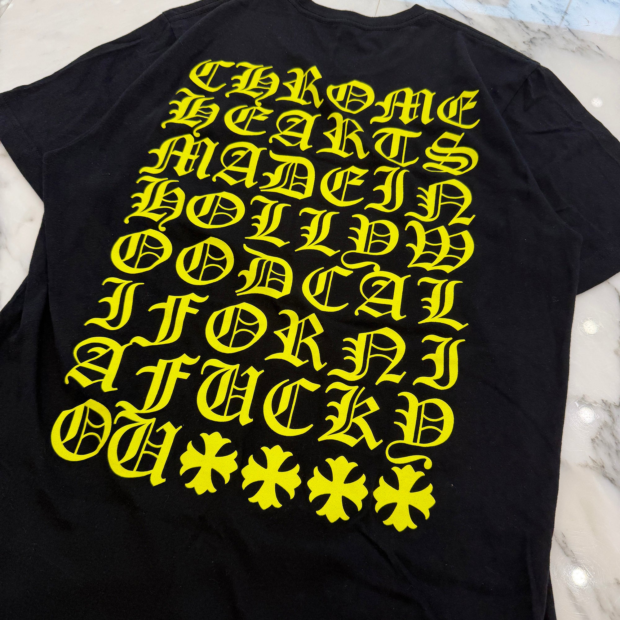 CHROME HEARTS Made In Hollywood Vertical Logo Tee Size M クロムハーツ メイドインハリウッド ヴァーティカルロゴ Tシャツ サイズM