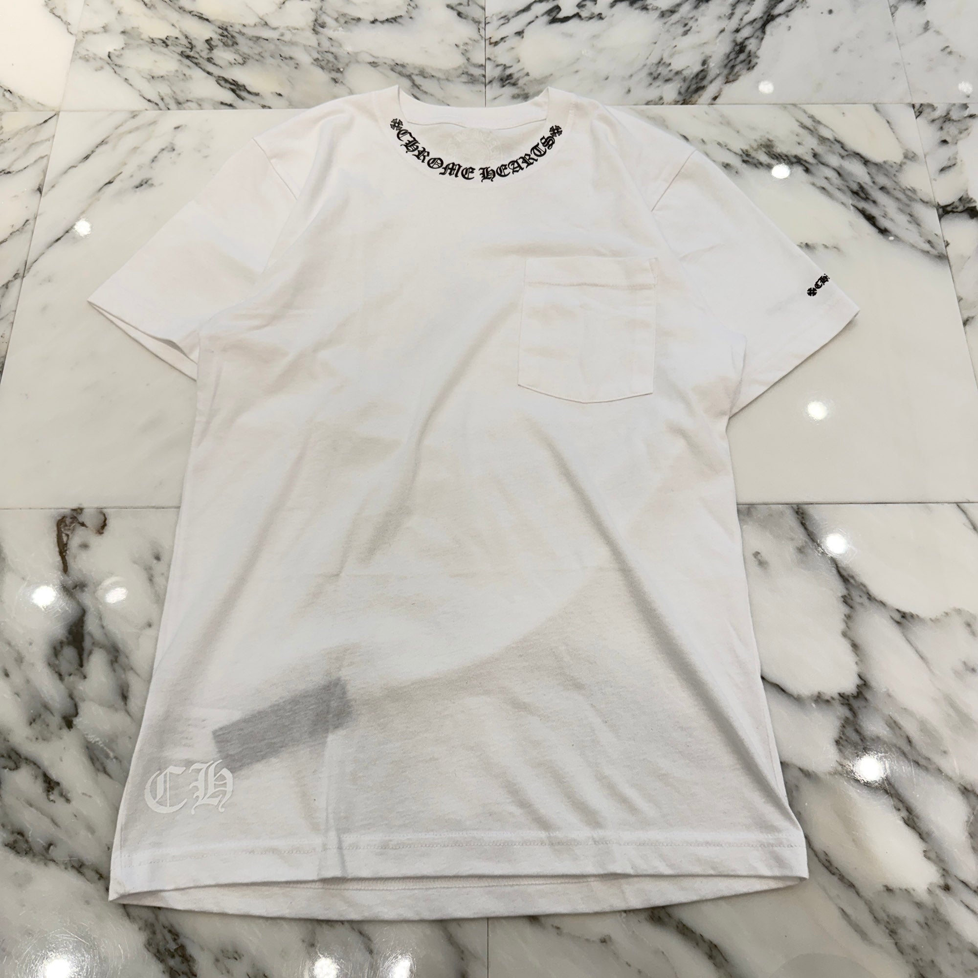 CHROME HEARTS Neck Logo Tee Size S クロムハーツ ネックロゴTシャツ サイズS